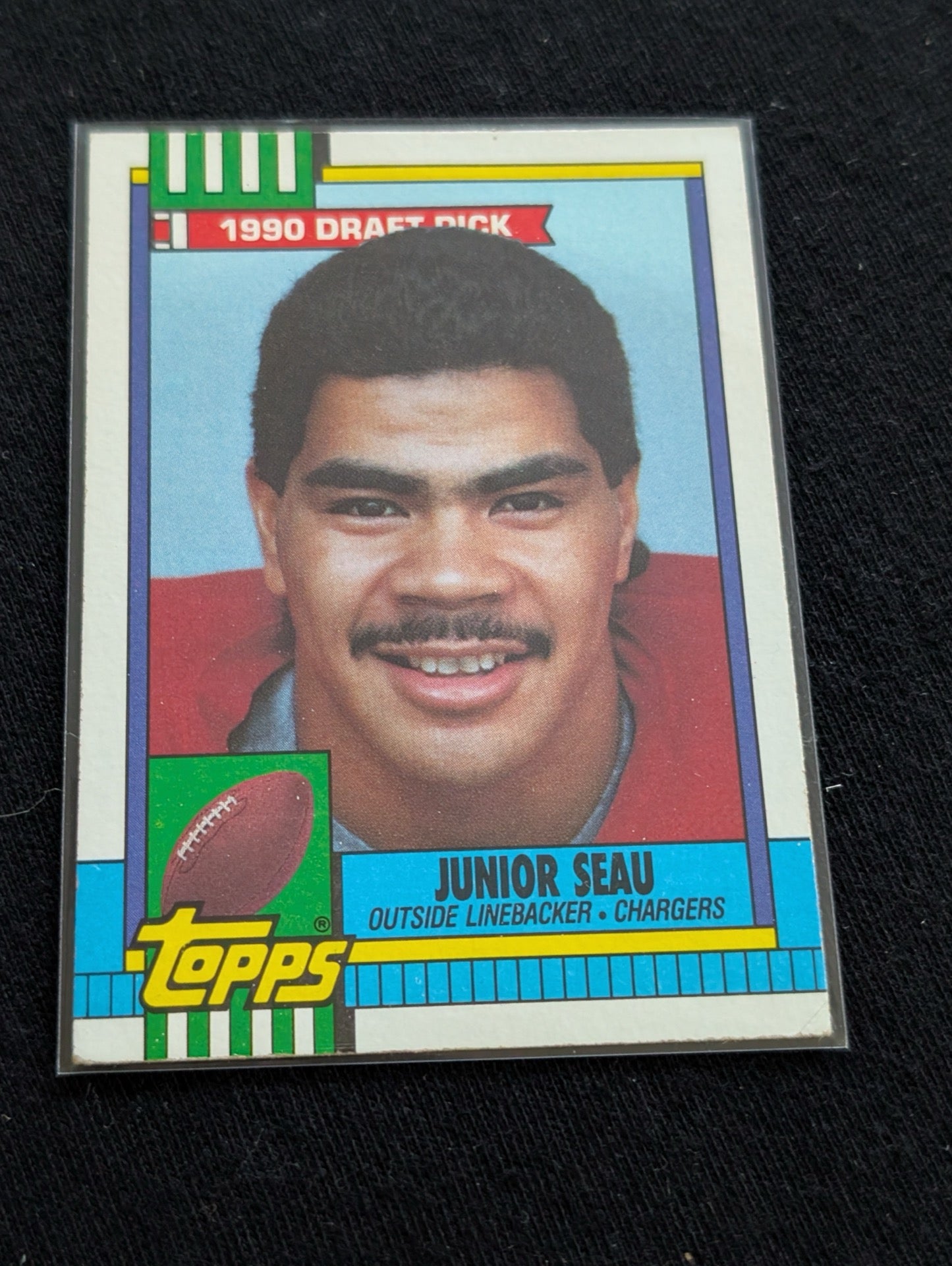Junior Seau HOF Chargers Legend Lot (7) 1990 Topps RC, Pro Set, UD, Inserts