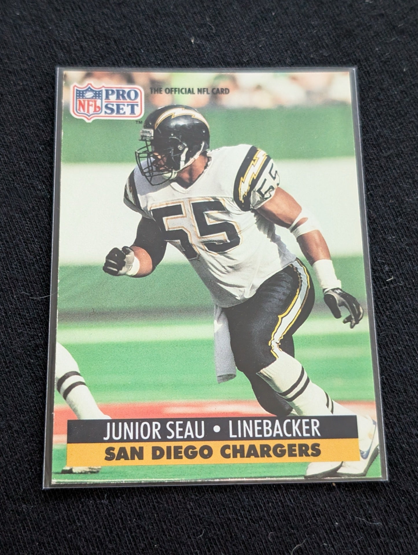 Junior Seau HOF Chargers Legend Lot (7) 1990 Topps RC, Pro Set, UD, Inserts