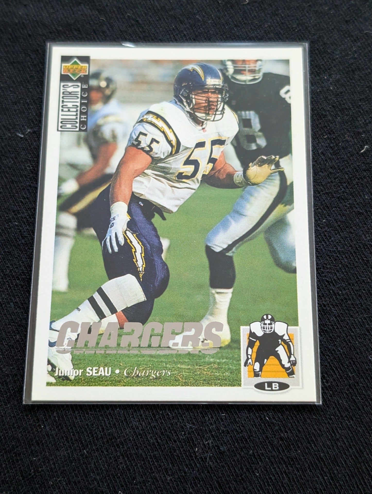 Junior Seau HOF Chargers Legend Lot (3) 1991 Pro Set, 1994-95 Collector's Choice