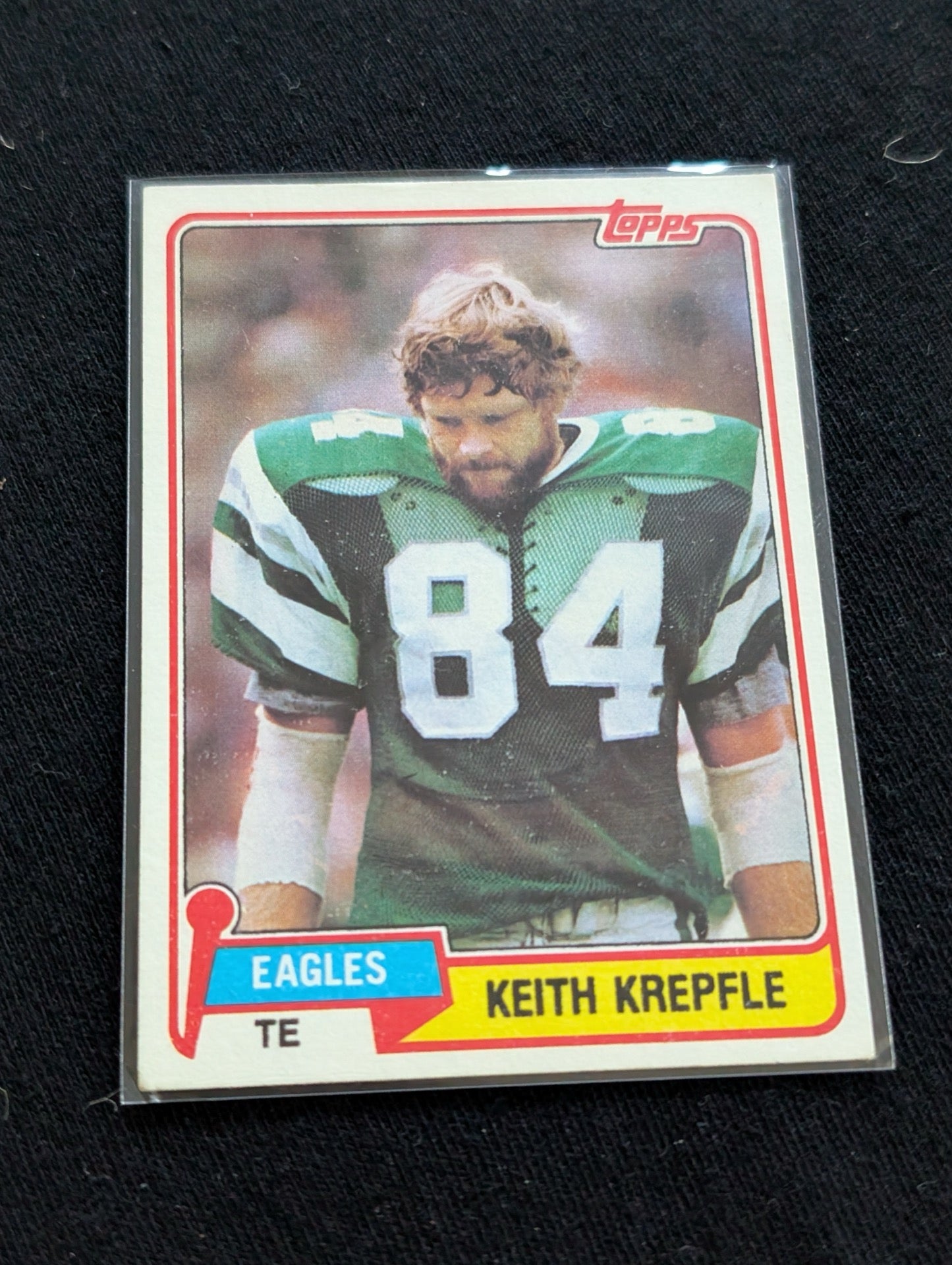 Keith Krepfle Eagles TE Vintage Topps Lot (3) 1980-1982 Super Bowl XV