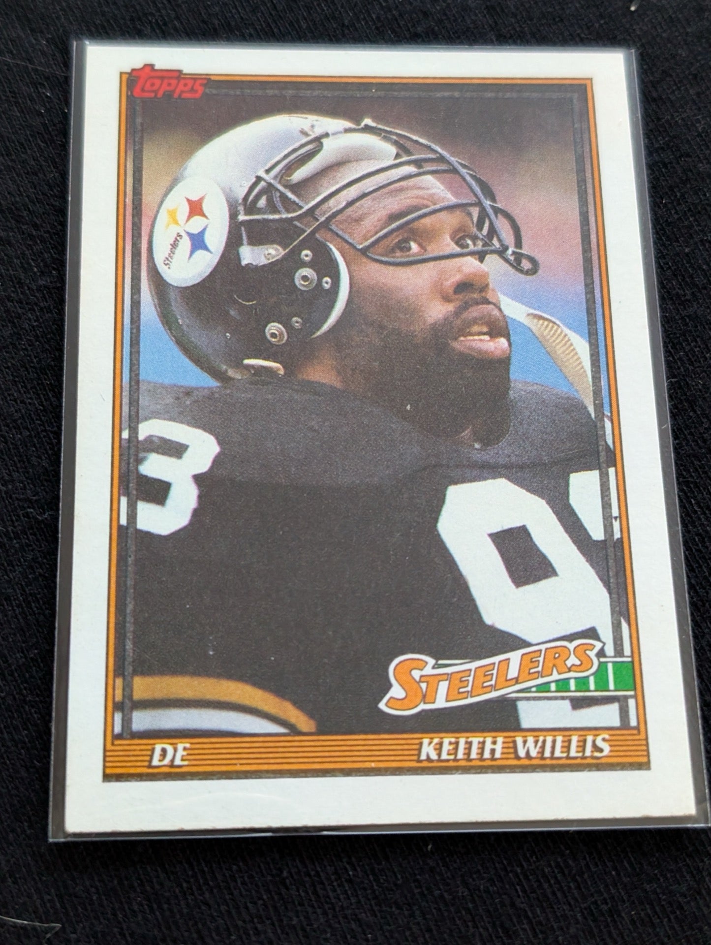 Keith Willis Steelers DE Player Lot (4) 1990-1991 Topps Pro Set