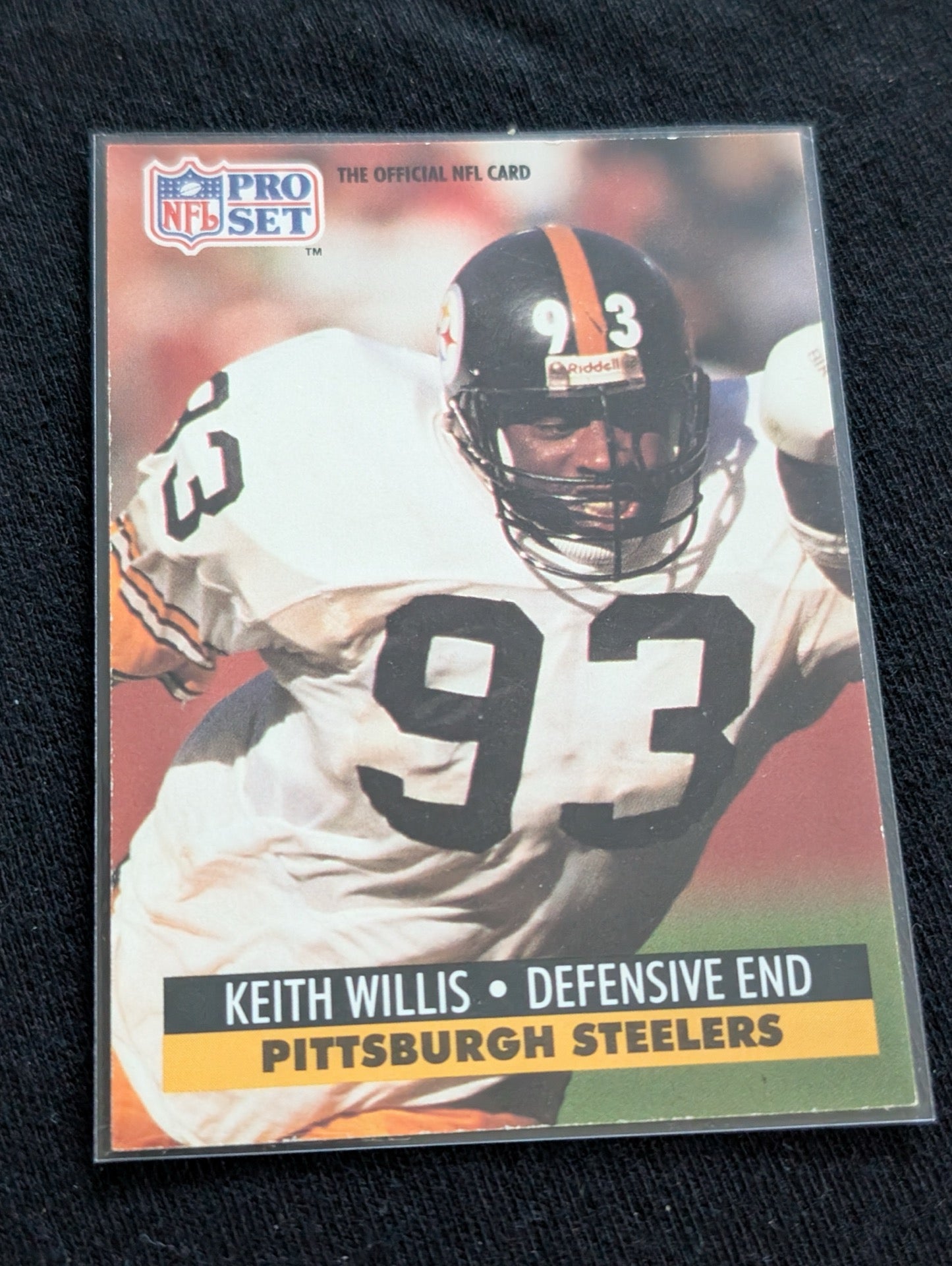 Keith Willis Steelers DE Player Lot (4) 1990-1991 Topps Pro Set