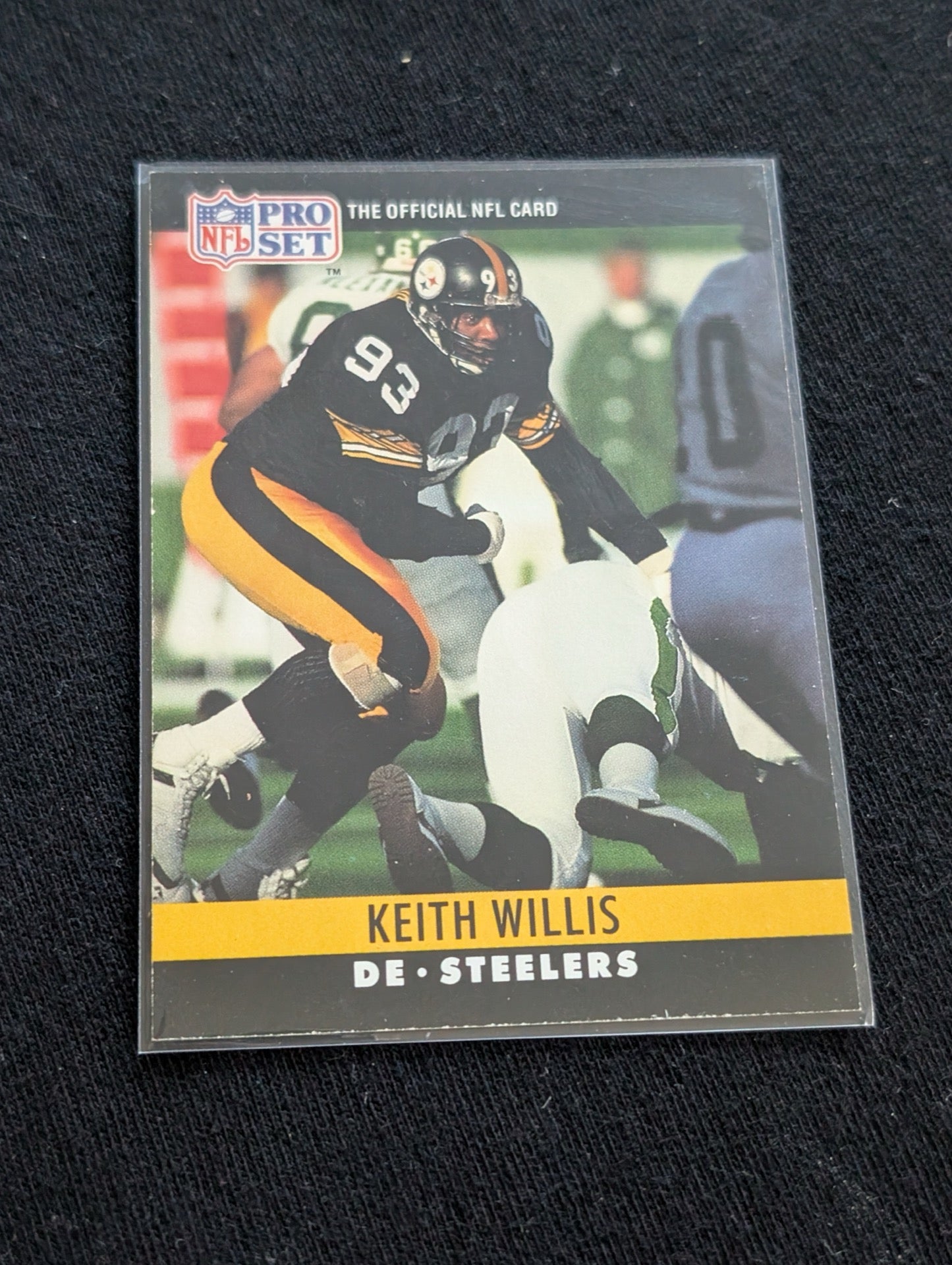 Keith Willis Steelers DE Player Lot (4) 1990-1991 Topps Pro Set