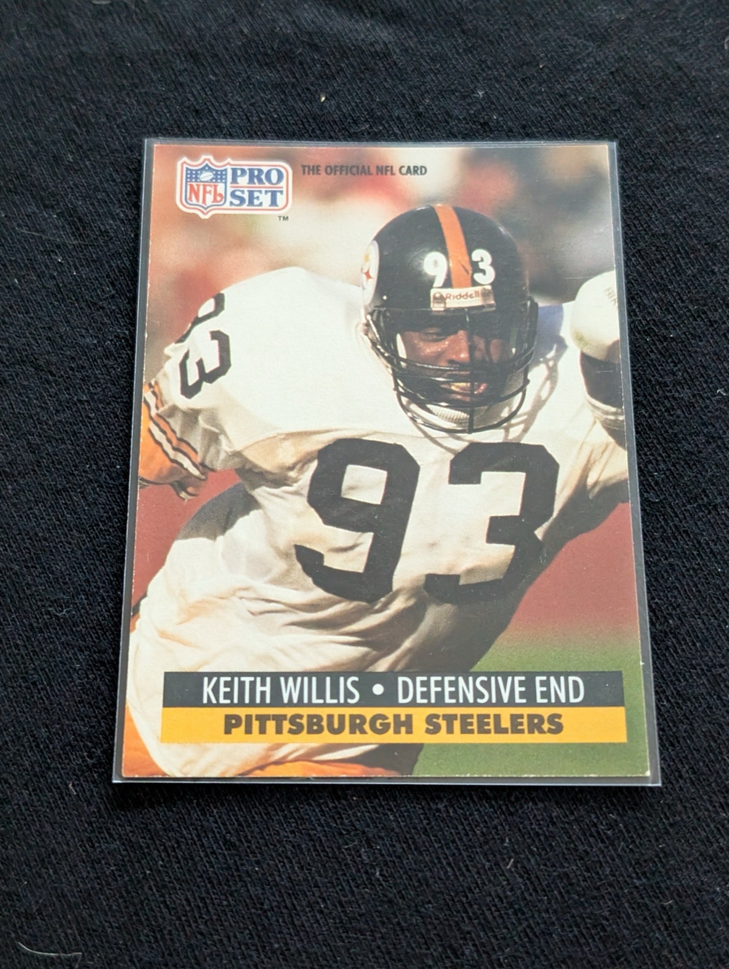 Keith Willis Steelers DE Lot (2) 1990 Topps & 1991 Pro Set
