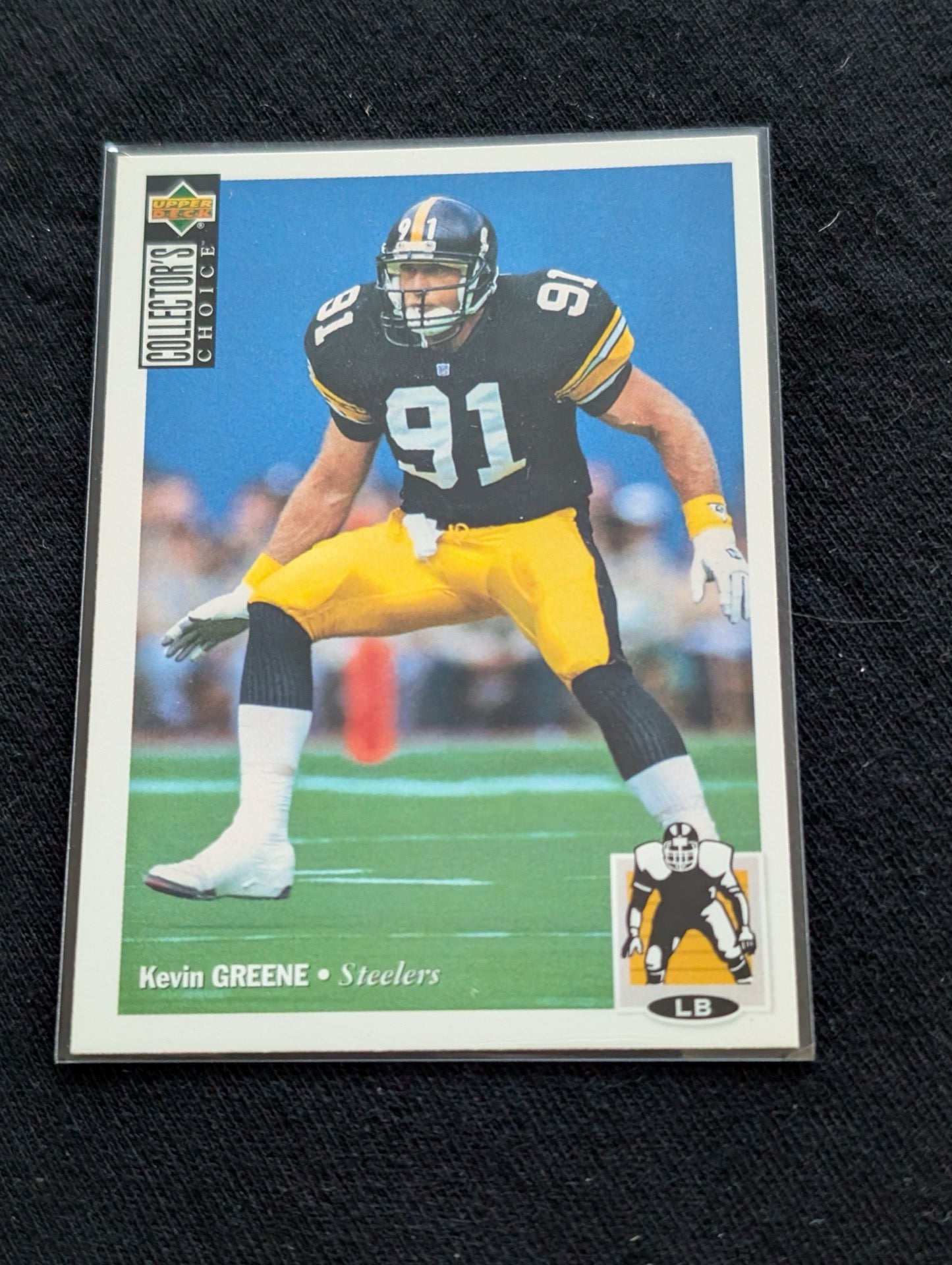 Kevin Greene HOF Legend Lot (5) Steelers Rams 1990 Topps 1994-95 UD Gold