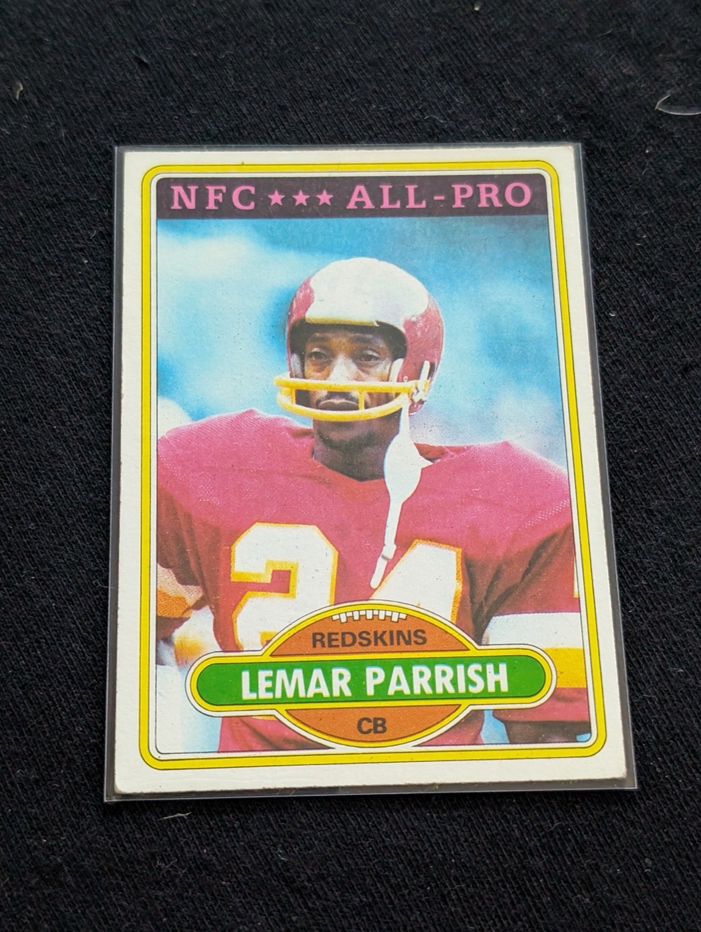 Lemar Parrish Redskins Legend Vintage Topps Lot (2) 1980 & 1981 All-Pro