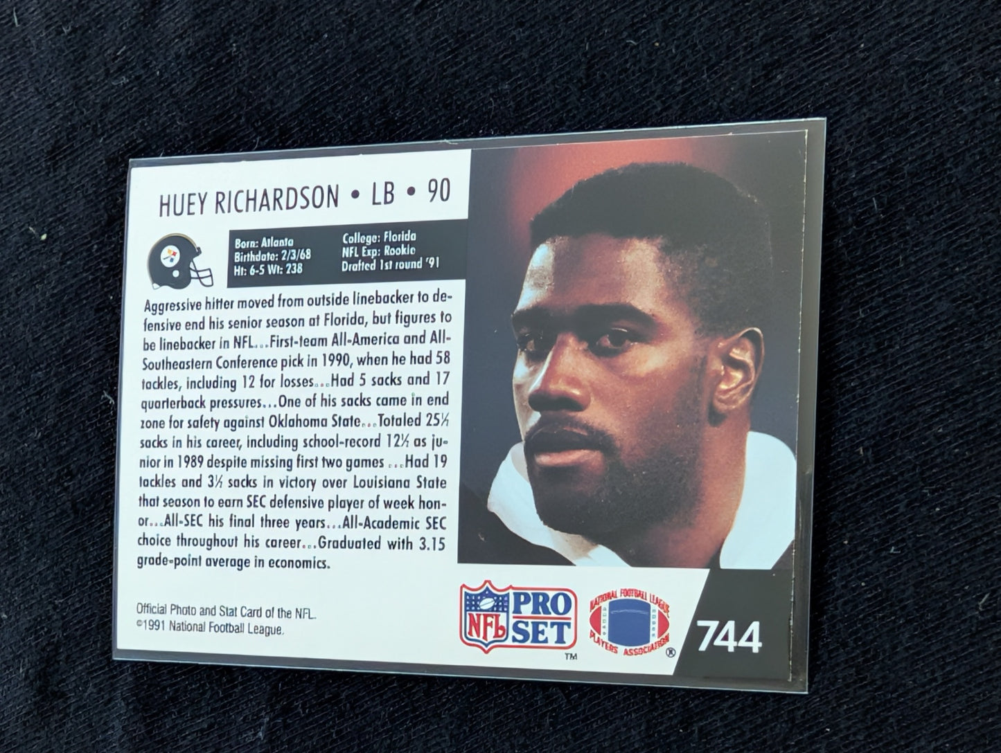 Levon Kirkland & Huey Richardson Steelers LB Lot (4) 90s Topps Pro Set Score UD
