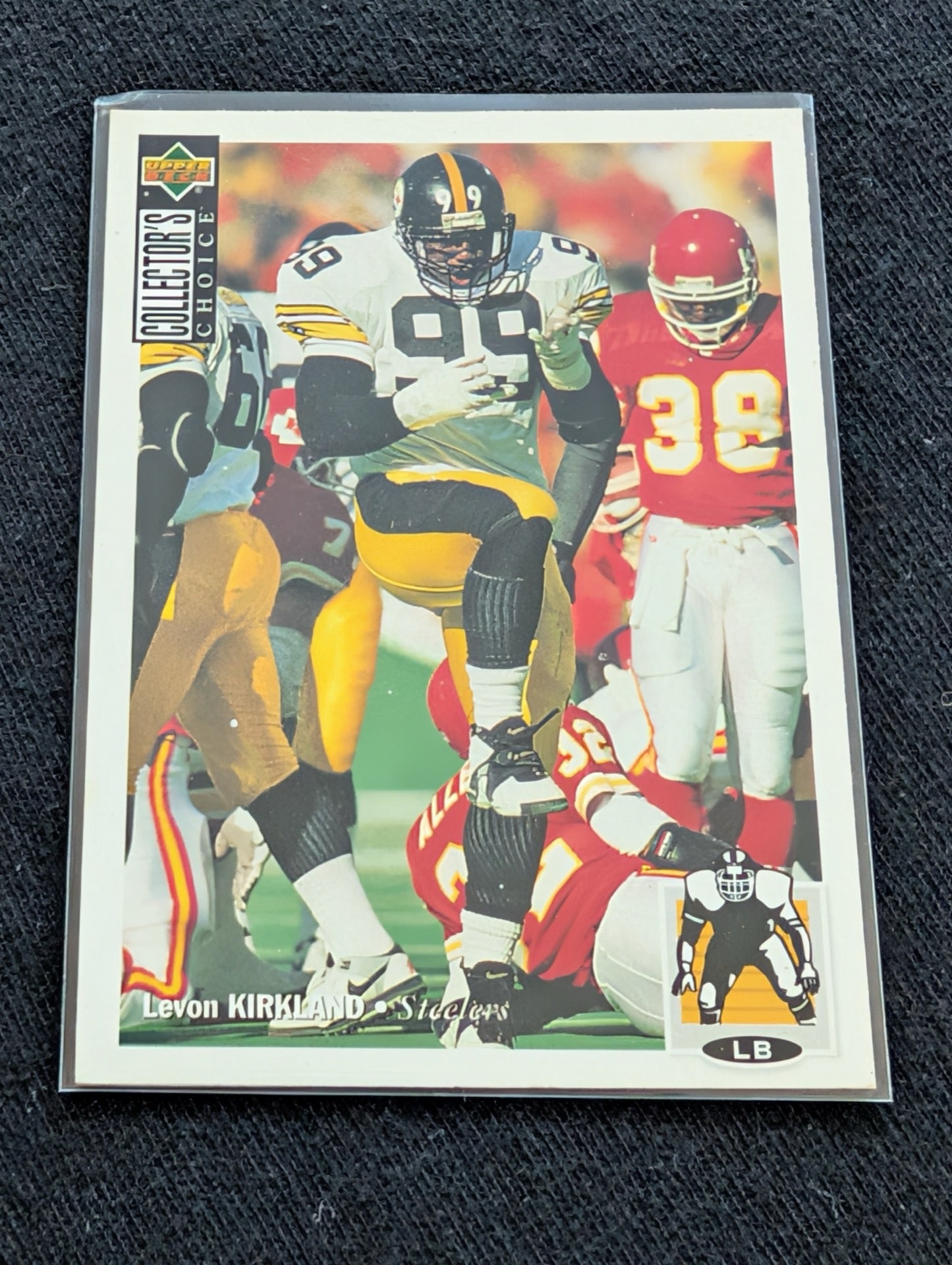 Levon Kirkland Steelers LB Legend Lot (2) 1994 Collector's Choice and 1997 Score