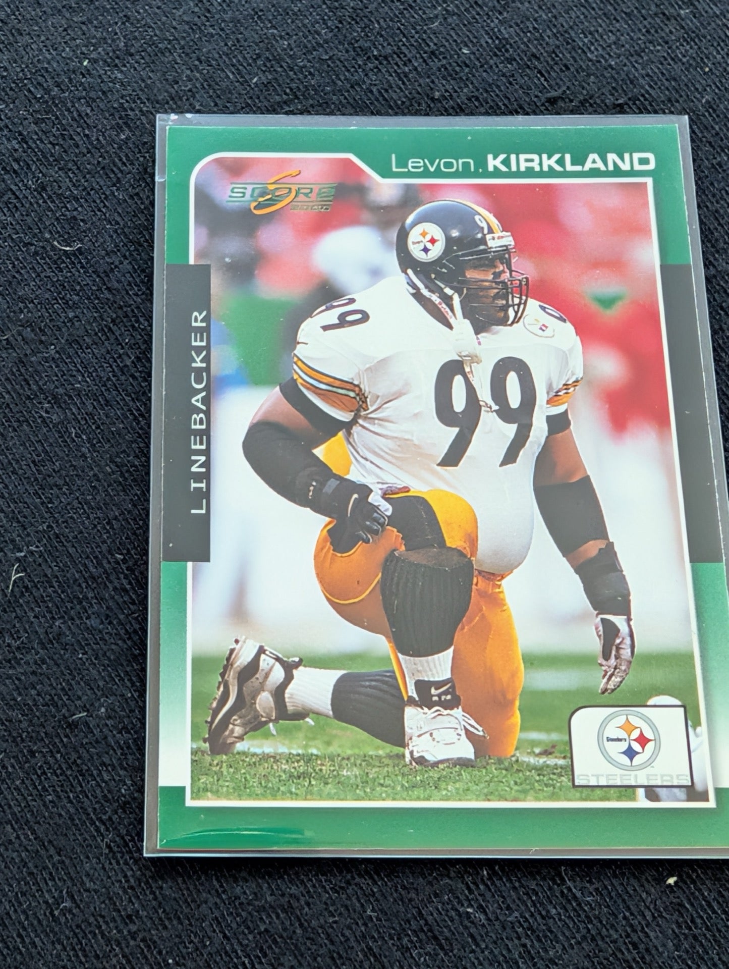 Levon Kirkland Steelers LB Legend Lot (2) 1994 Collector's Choice and 1997 Score