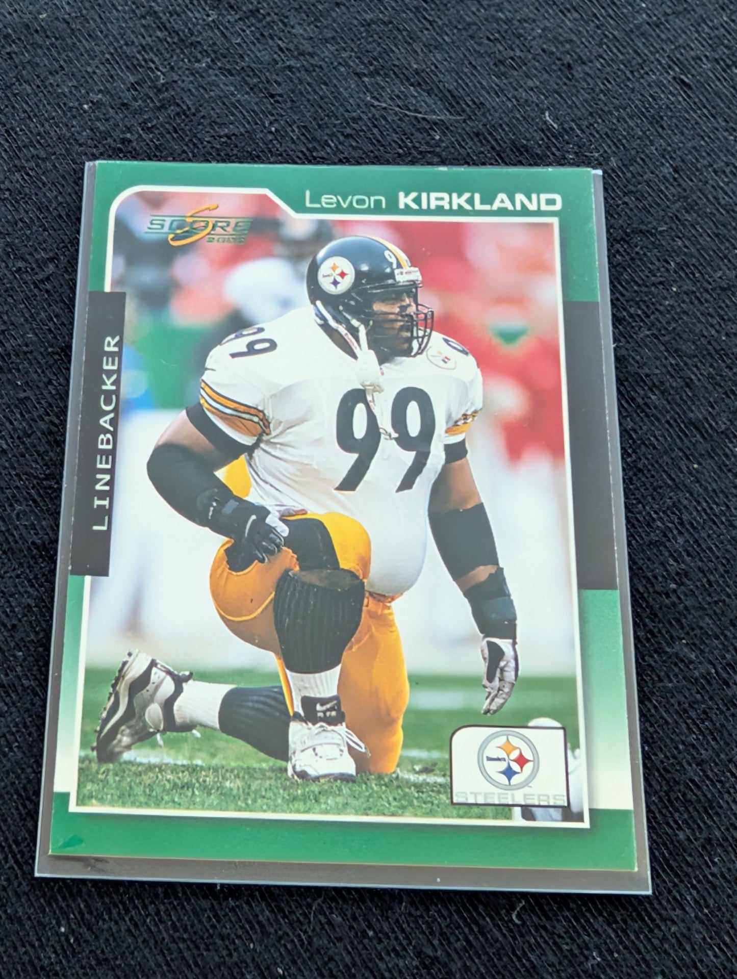 Levon Kirkland Steelers LB Legend Lot (2) 1997 Score & 1994 Collector's Choice