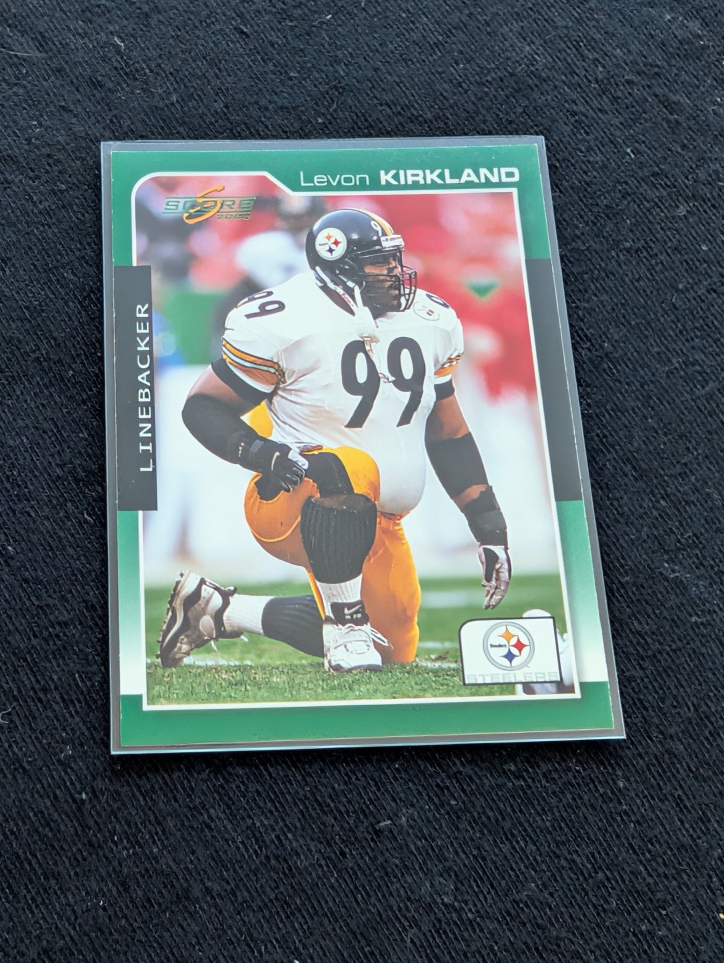 Levon Kirkland Steelers LB Legend Lot (2) 1994 Collector's Choice & 1997 Score