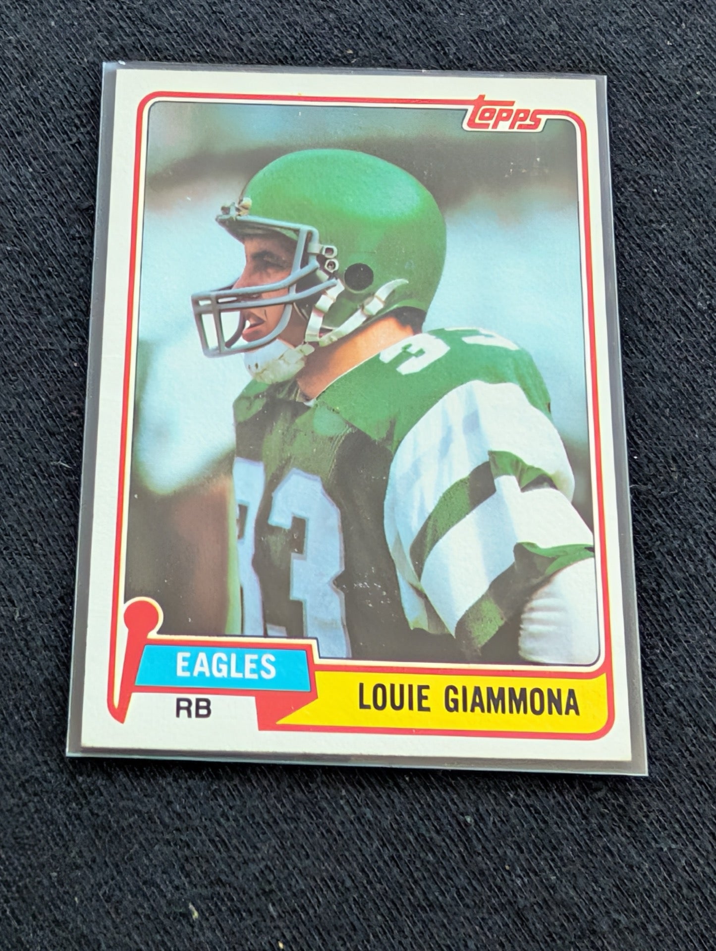 Louie Giammona Philadelphia Eagles Vintage Topps Lot (2) 1980 & 1981