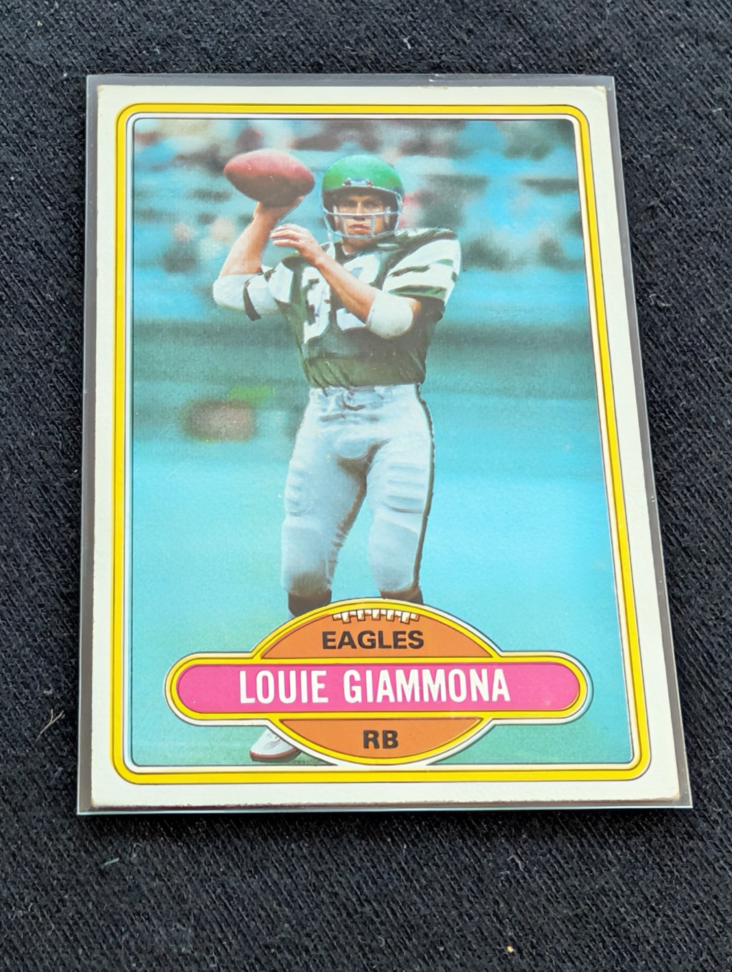 Louie Giammona Philadelphia Eagles Vintage Topps Lot (2) 1980 & 1981