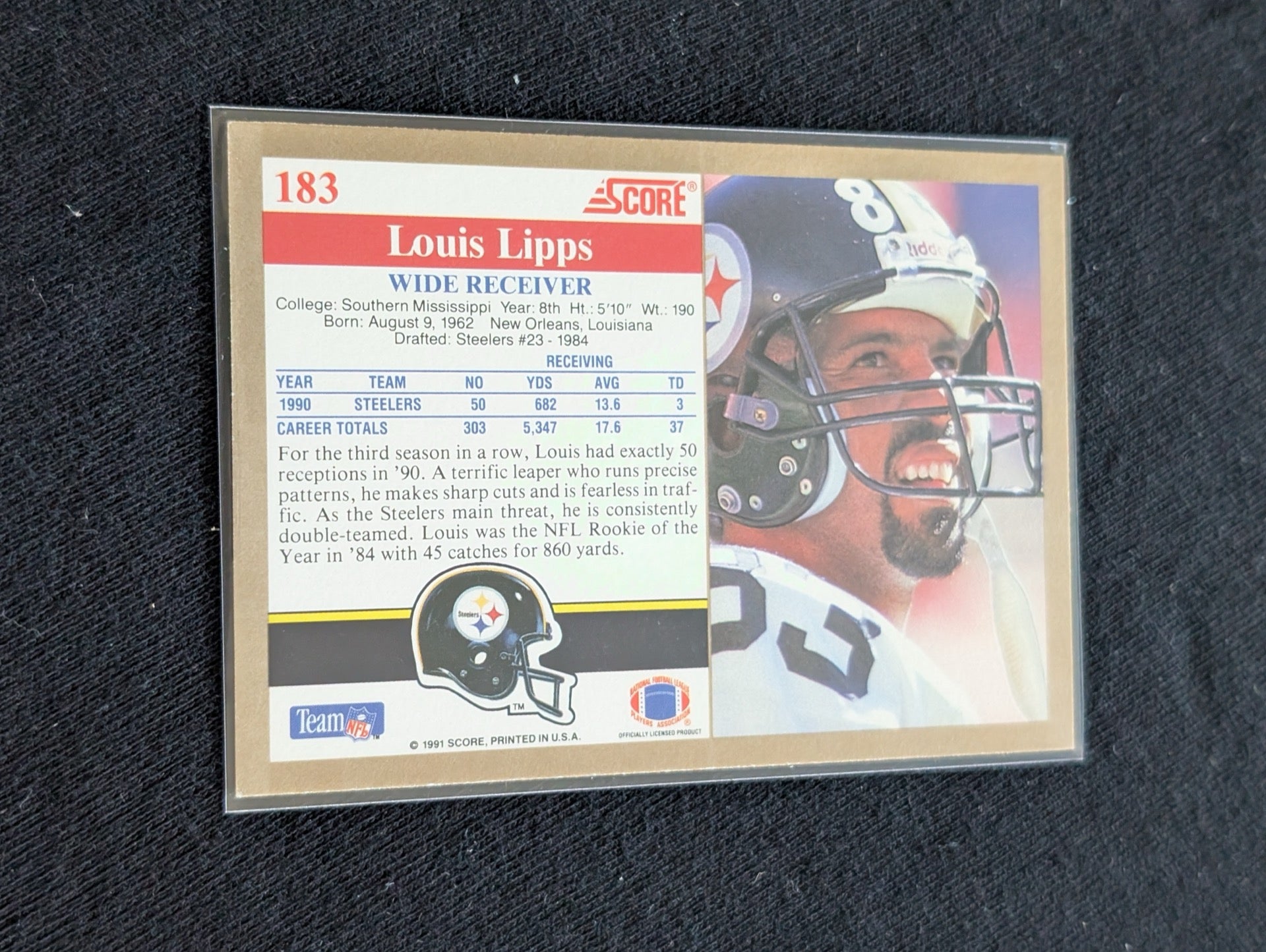 Louis Lipps Steelers Legend Lot (2) 1991 Score & 1992 Upper Deck Pro Bowl WR