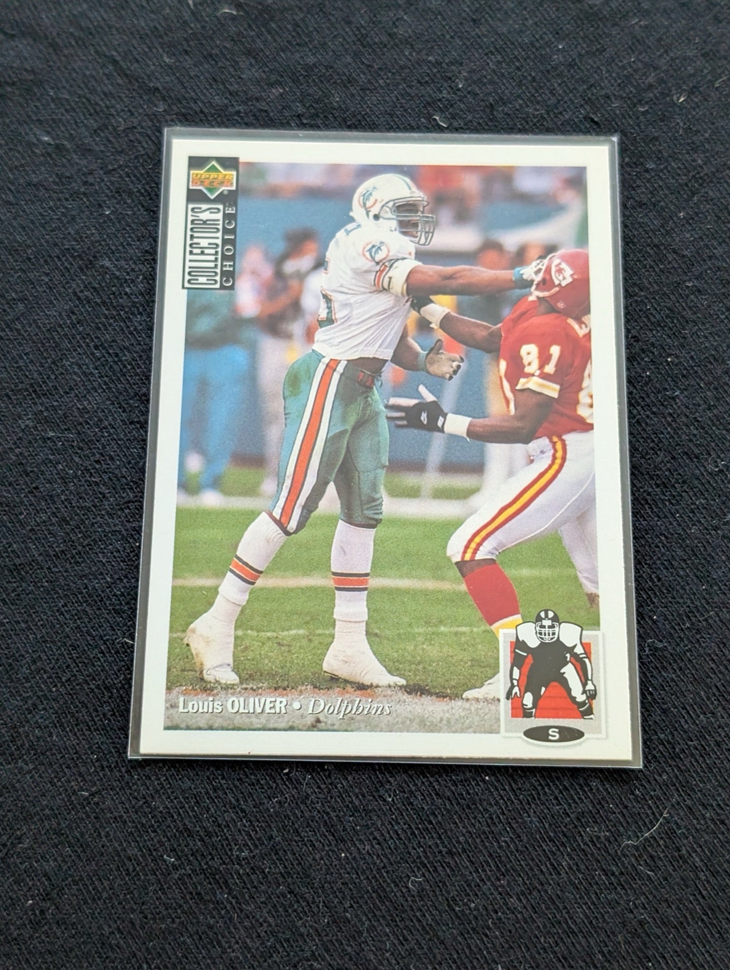 Louis Oliver Miami Dolphins Safety Lot (2) 1991 Pro Set & 1994 Collector's Choice