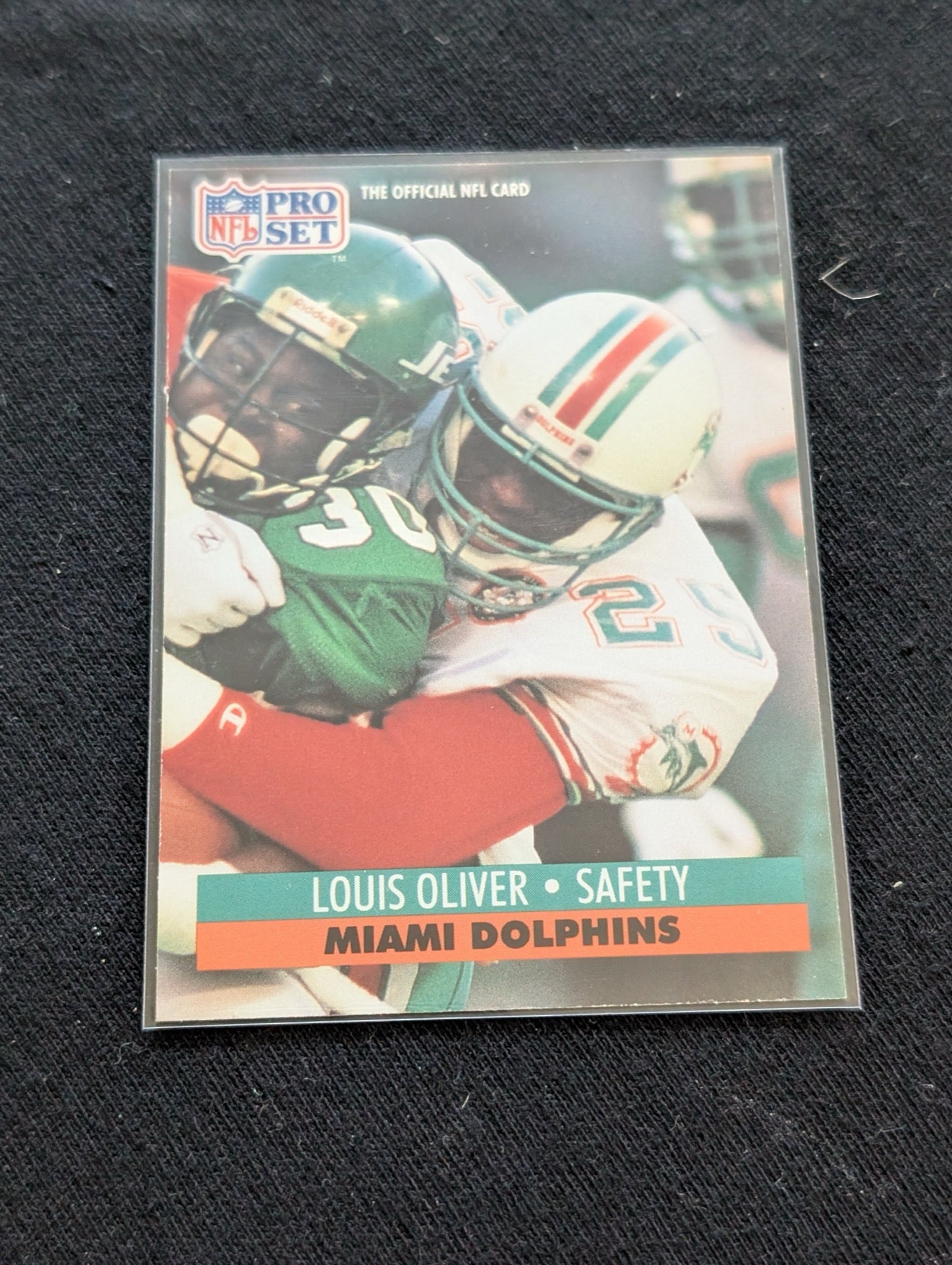 Louis Oliver Miami Dolphins Safety Lot (2) 1991 Pro Set & 1994 Collector's Choice