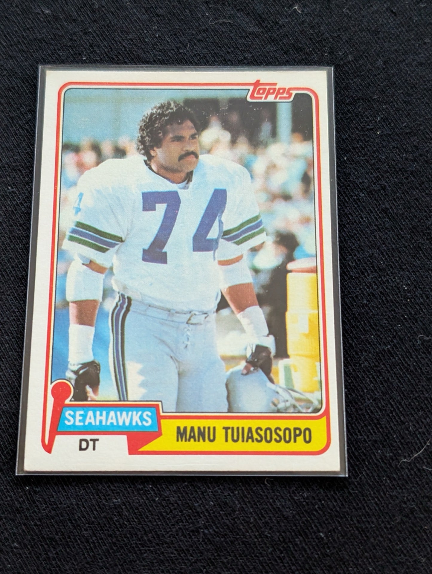Manu Tuiasosopo Seahawks Vintage Topps Lot (2) 1980 & 1981