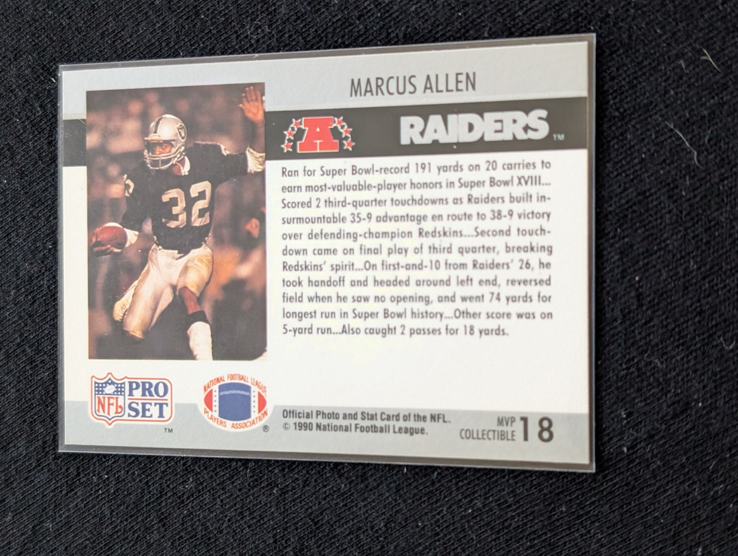 Marcus Allen HOF Legend Lot (5) Raiders Chiefs Pro Set Topps UD SB MVP