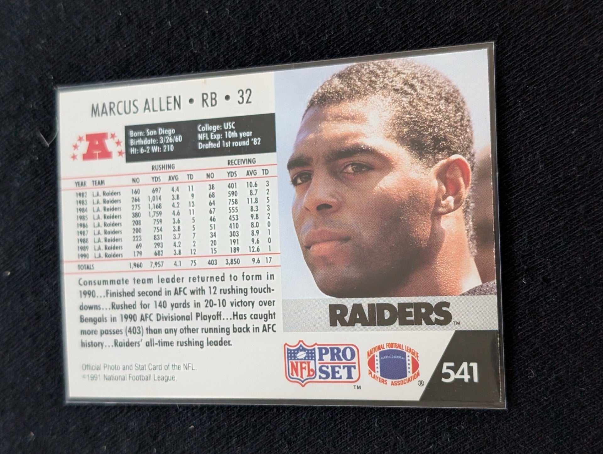 Marcus Allen HOF Legend Lot (5) Raiders Chiefs Pro Set Topps UD SB MVP