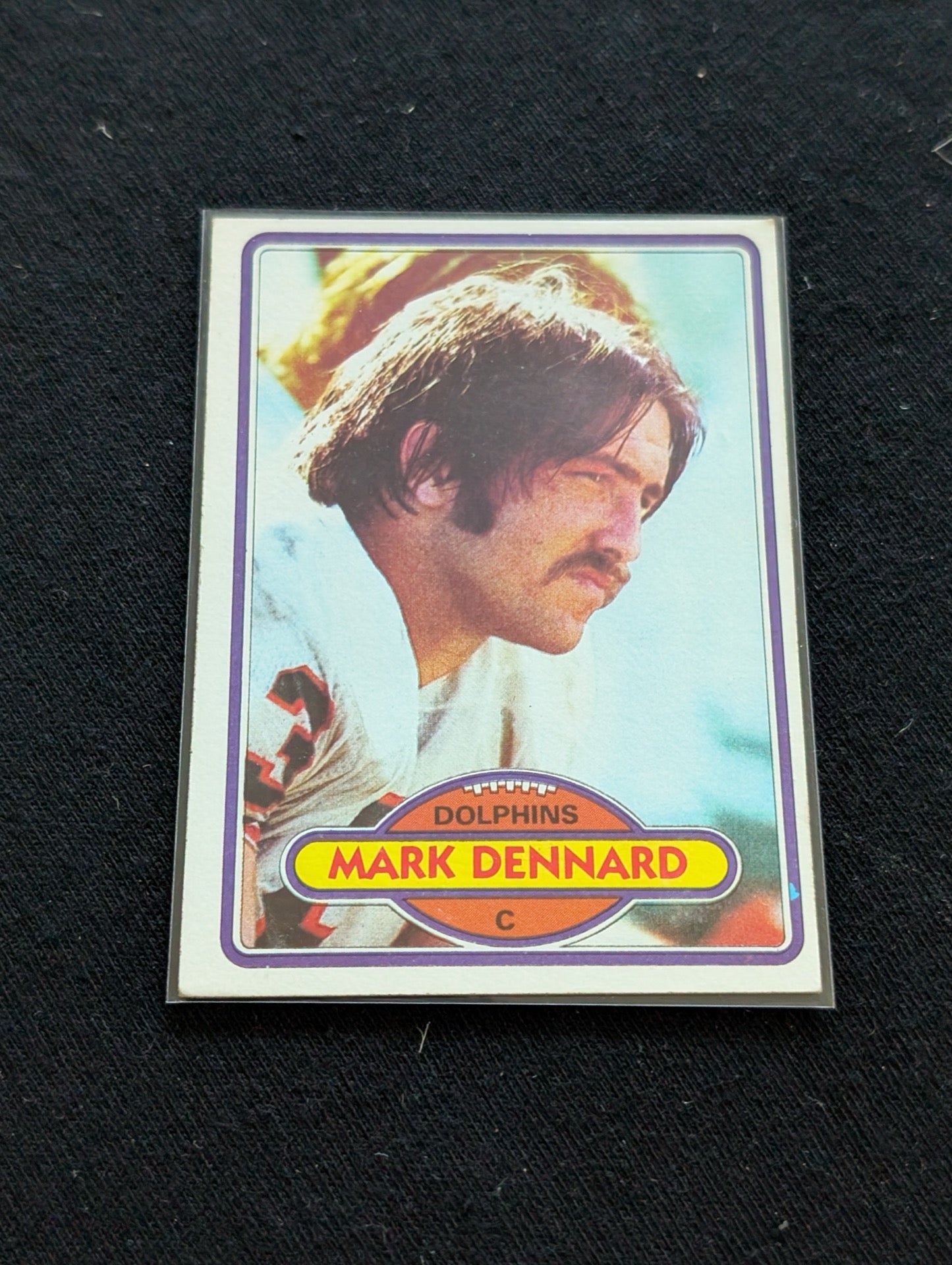 Mark Dennard Dolphins Vintage Topps Lot (2) 1980 & 1981