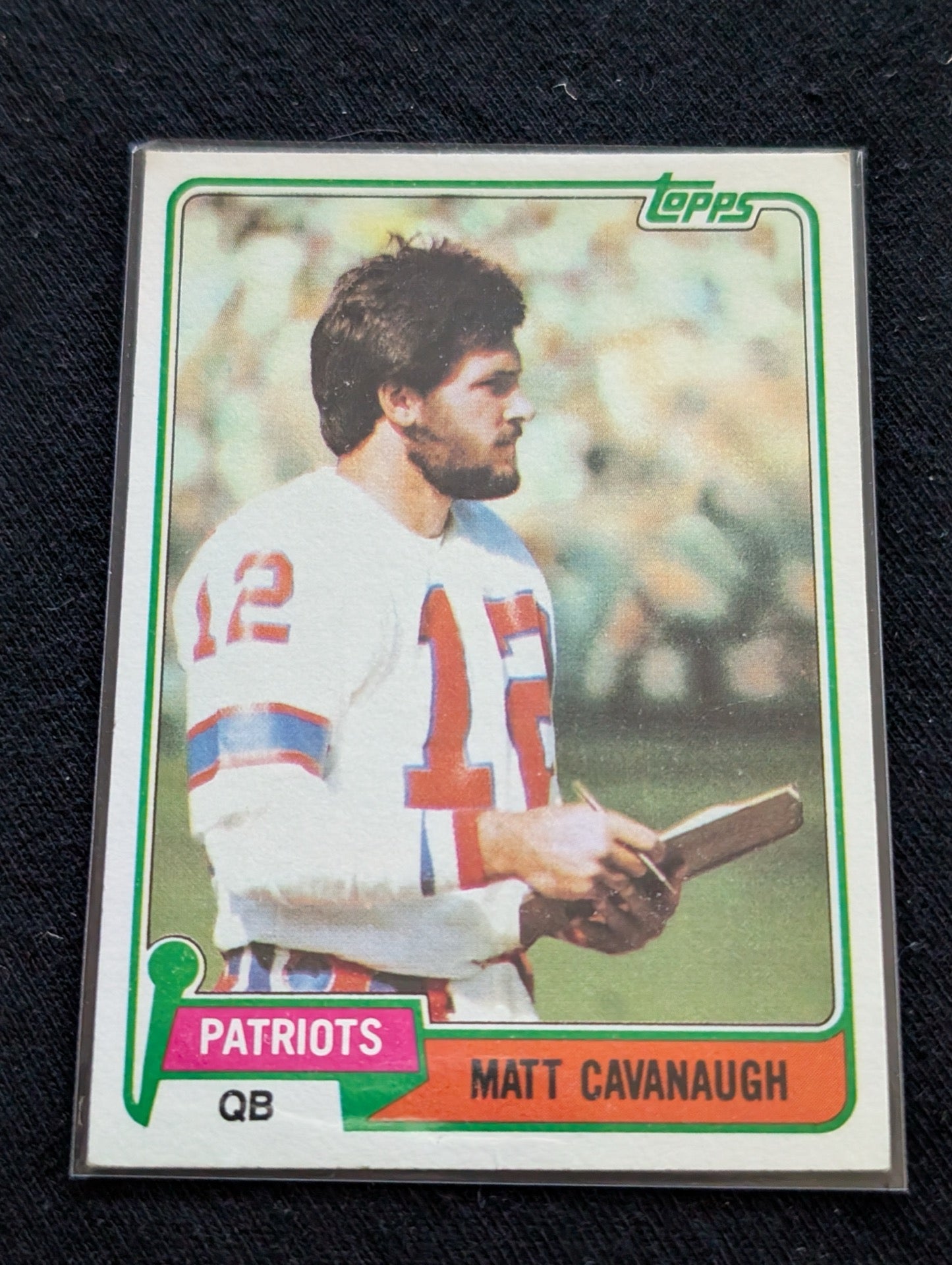 Matt Cavanaugh Patriots Vintage Topps Lot (2) 1980 & 1981 QB