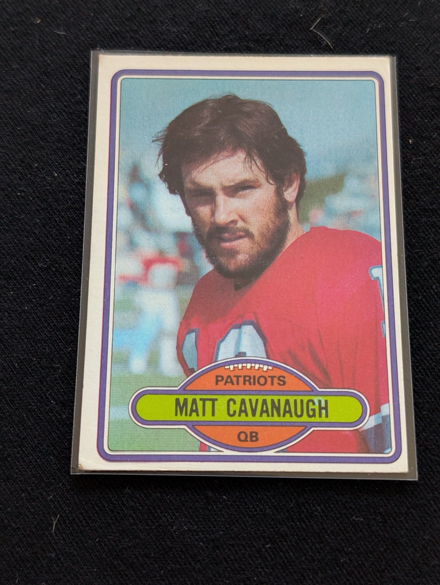 Matt Cavanaugh Patriots Vintage Topps Lot (2) 1980 & 1981 QB