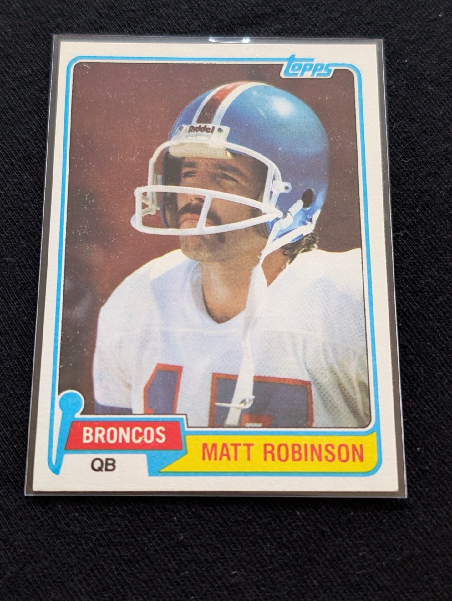Matt Robinson Denver Broncos Vintage Topps Lot (2) 1980 & 1981 QB