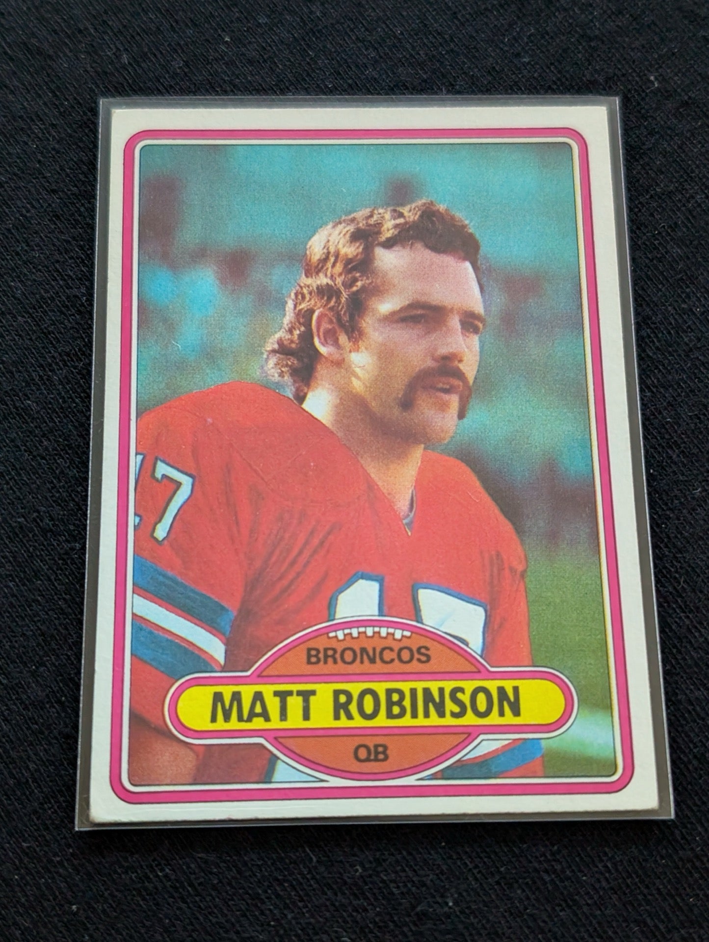 Matt Robinson Denver Broncos Vintage Topps Lot (2) 1980 & 1981 QB