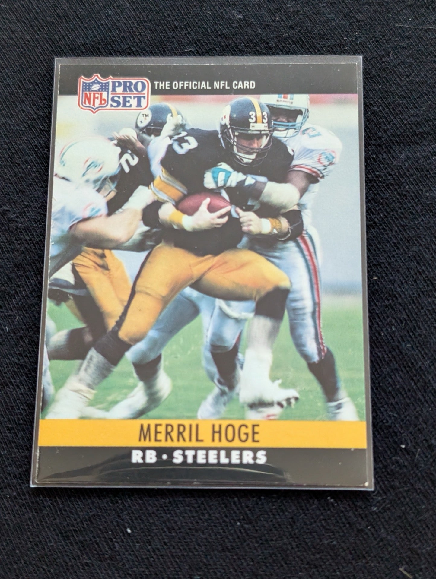 Merril Hoge Steelers RB/FB Lot (4) 1990-1991 Topps Pro Set Pacific