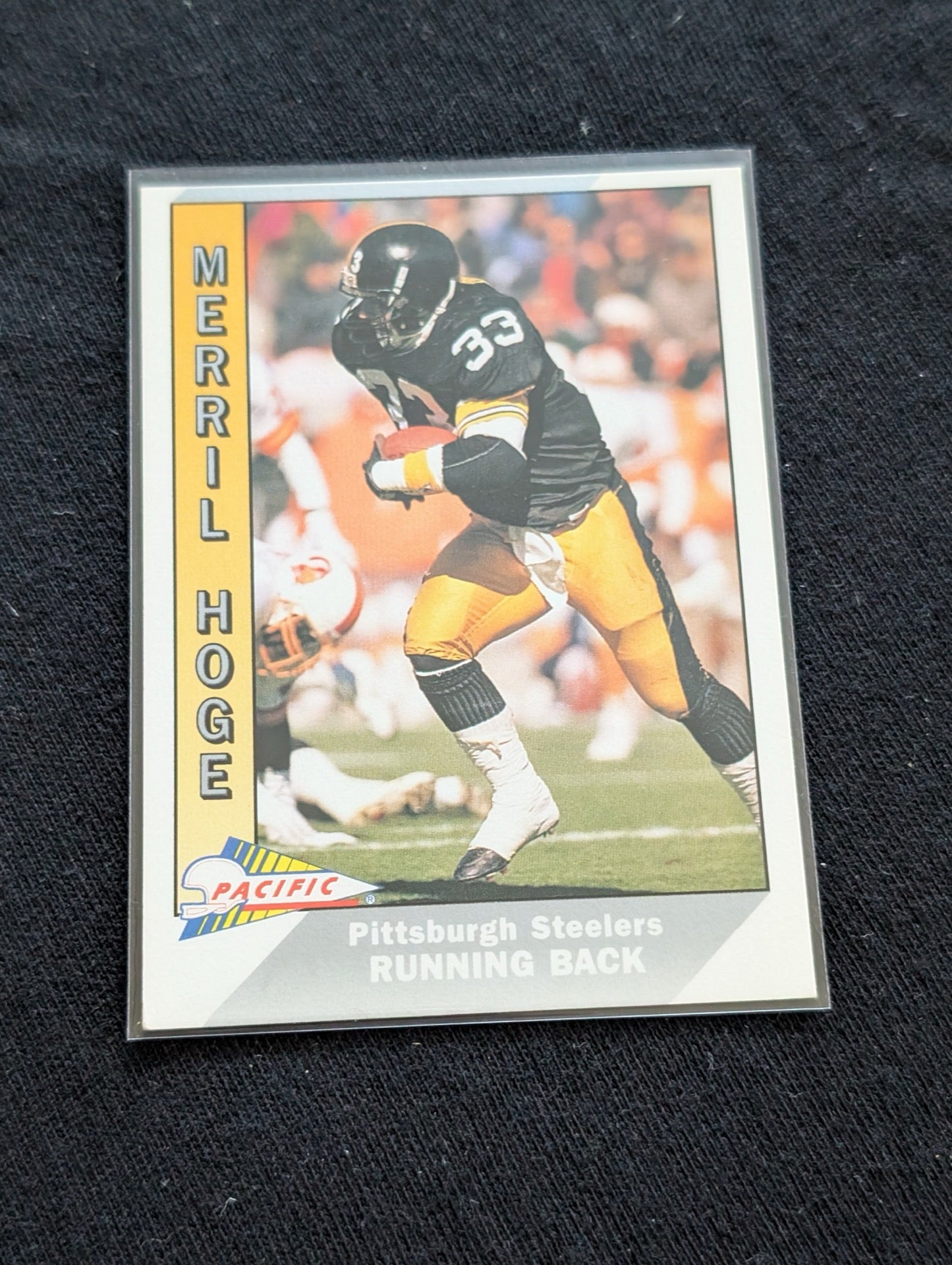 Merril Hoge Steelers RB/FB Lot (4) 1990-1991 Topps Pro Set Pacific
