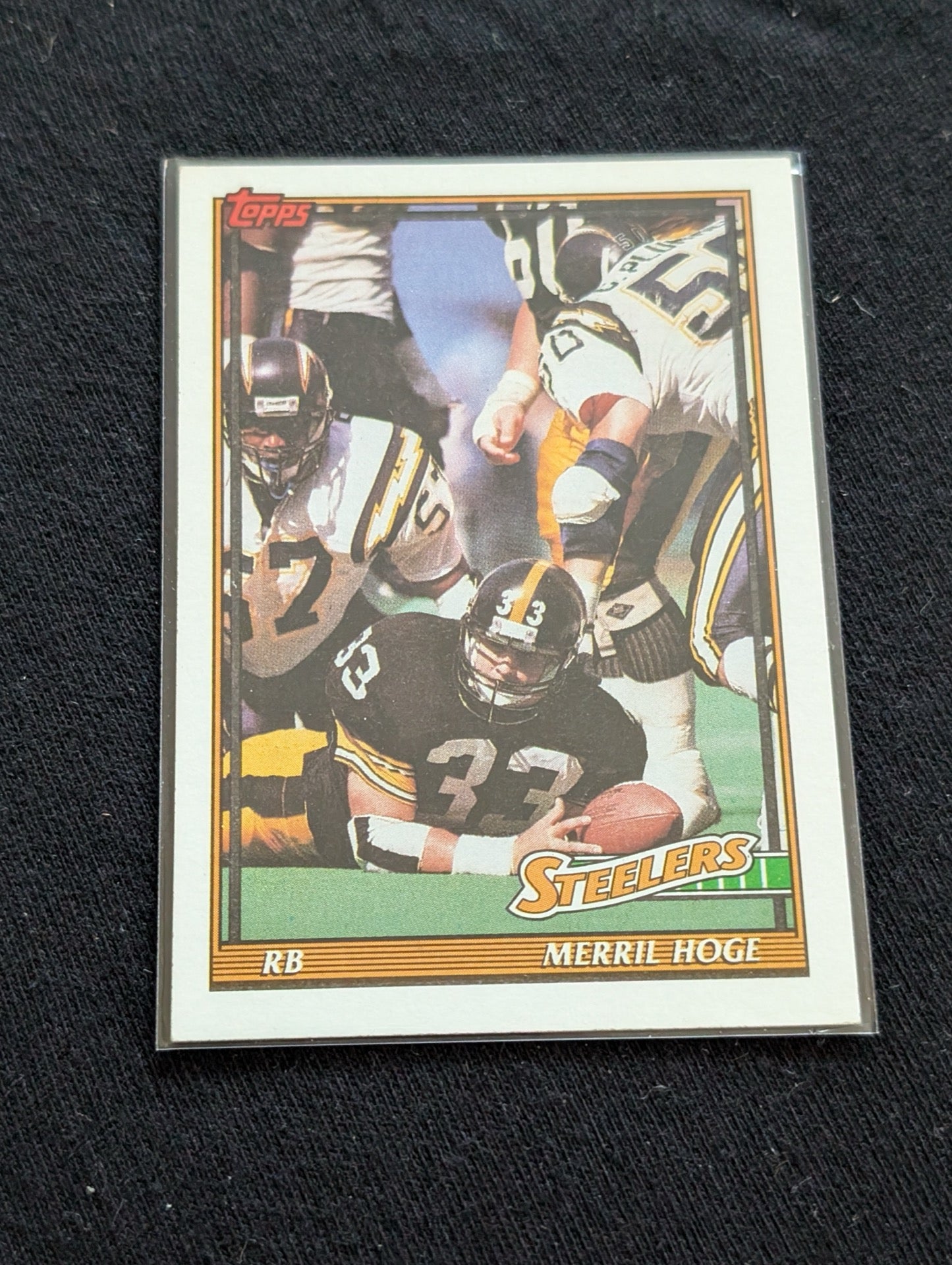Merril Hoge Steelers RB/FB Lot (4) 1990-1991 Topps Pro Set Pacific