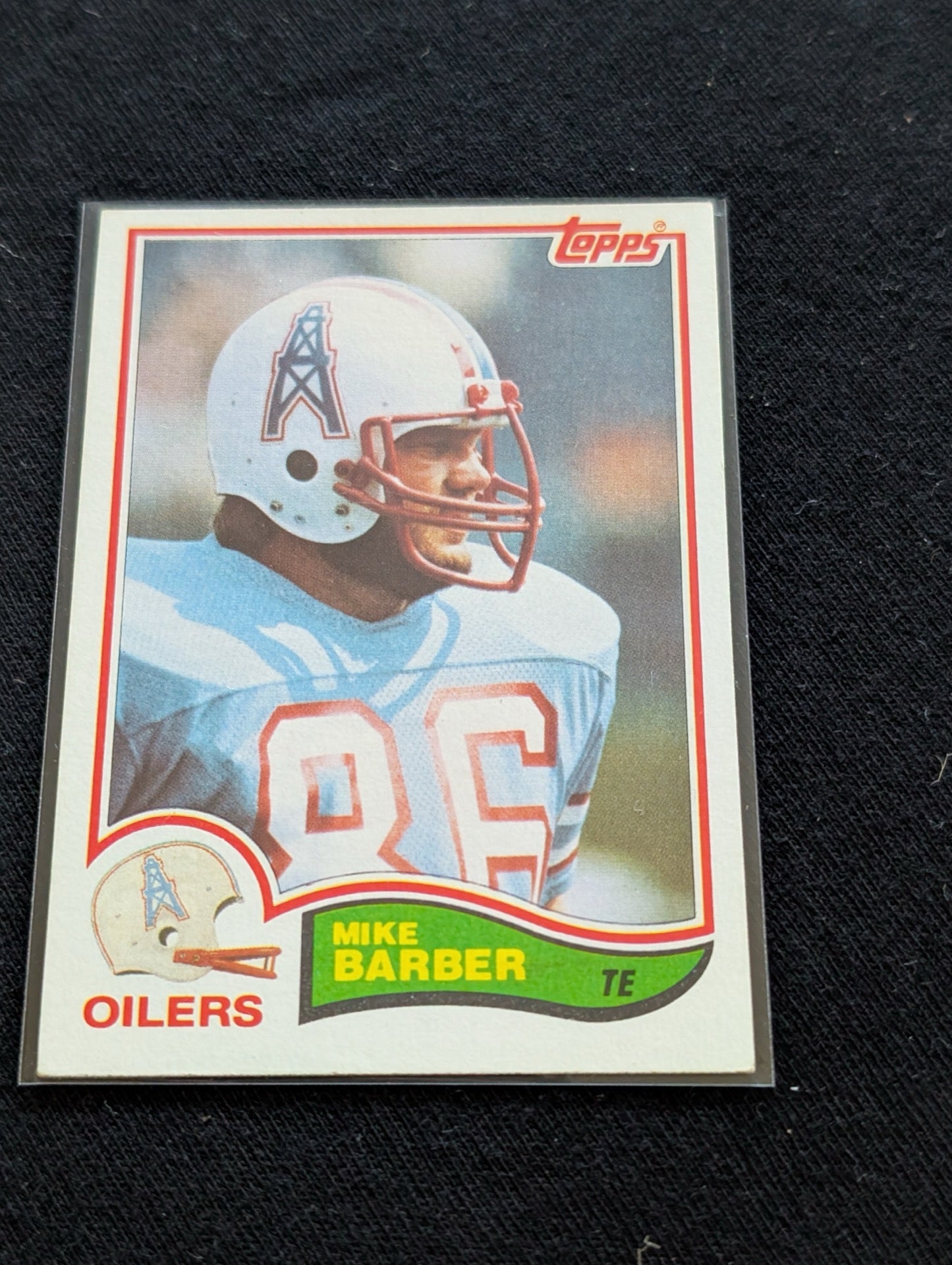 Mike Barber Houston Oilers Vintage Topps Lot (2) 1980 & 1981 Pro Bowl TE