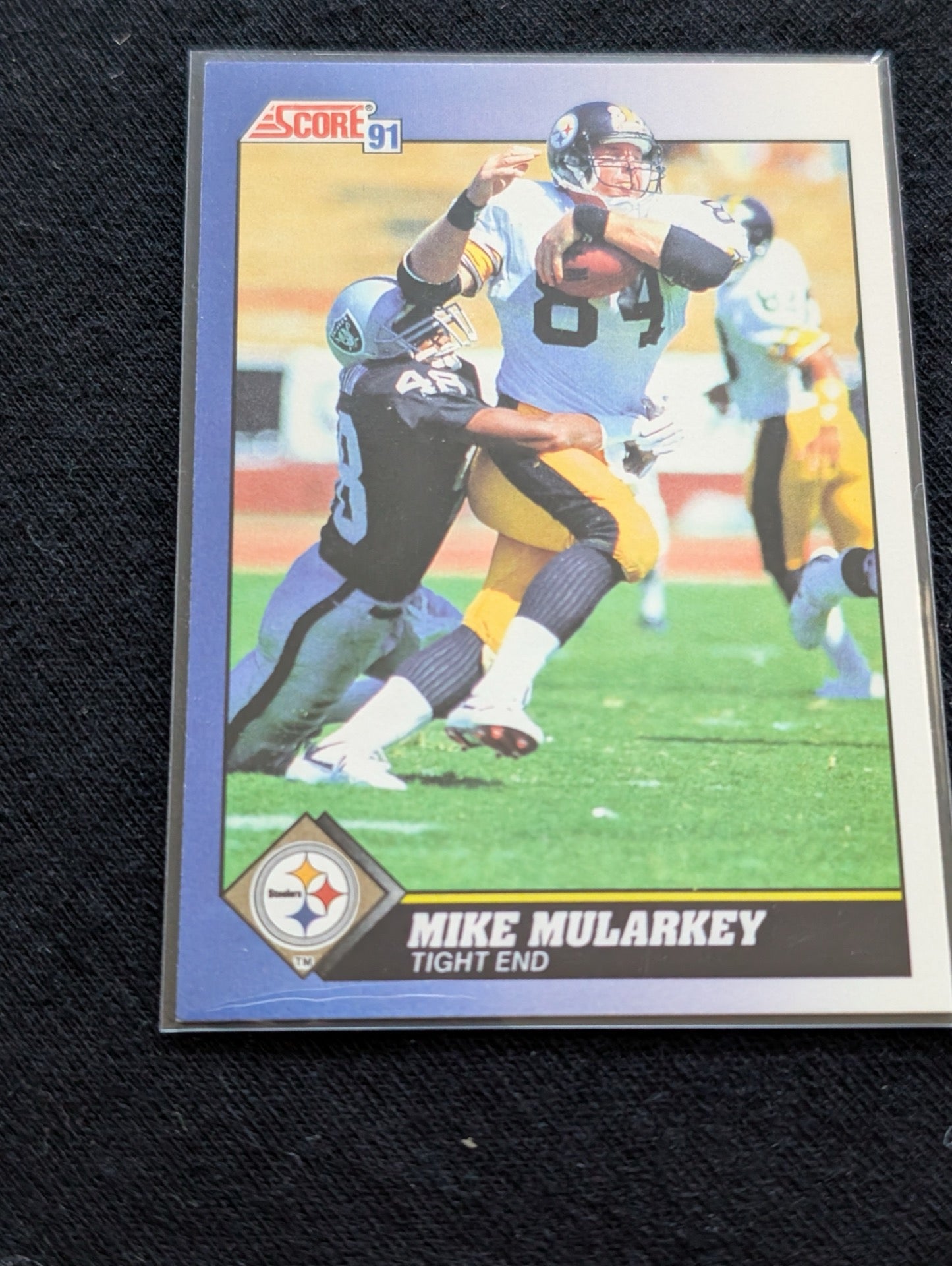 Mike Mularkey Steelers TE Lot (2) 1990 Topps & 1991 Score