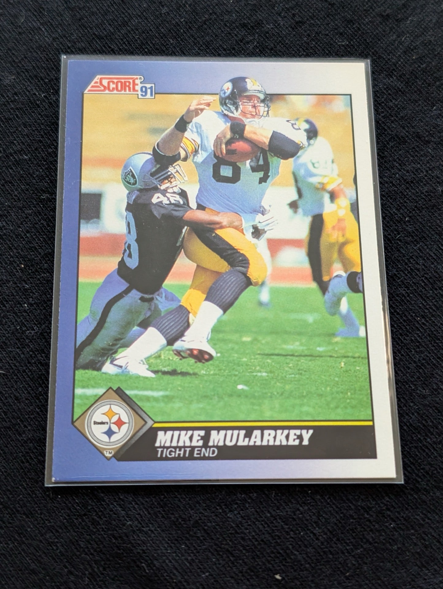 Mike Mularkey Steelers TE Lot (2) 1990 Topps & 1991 Score Cards