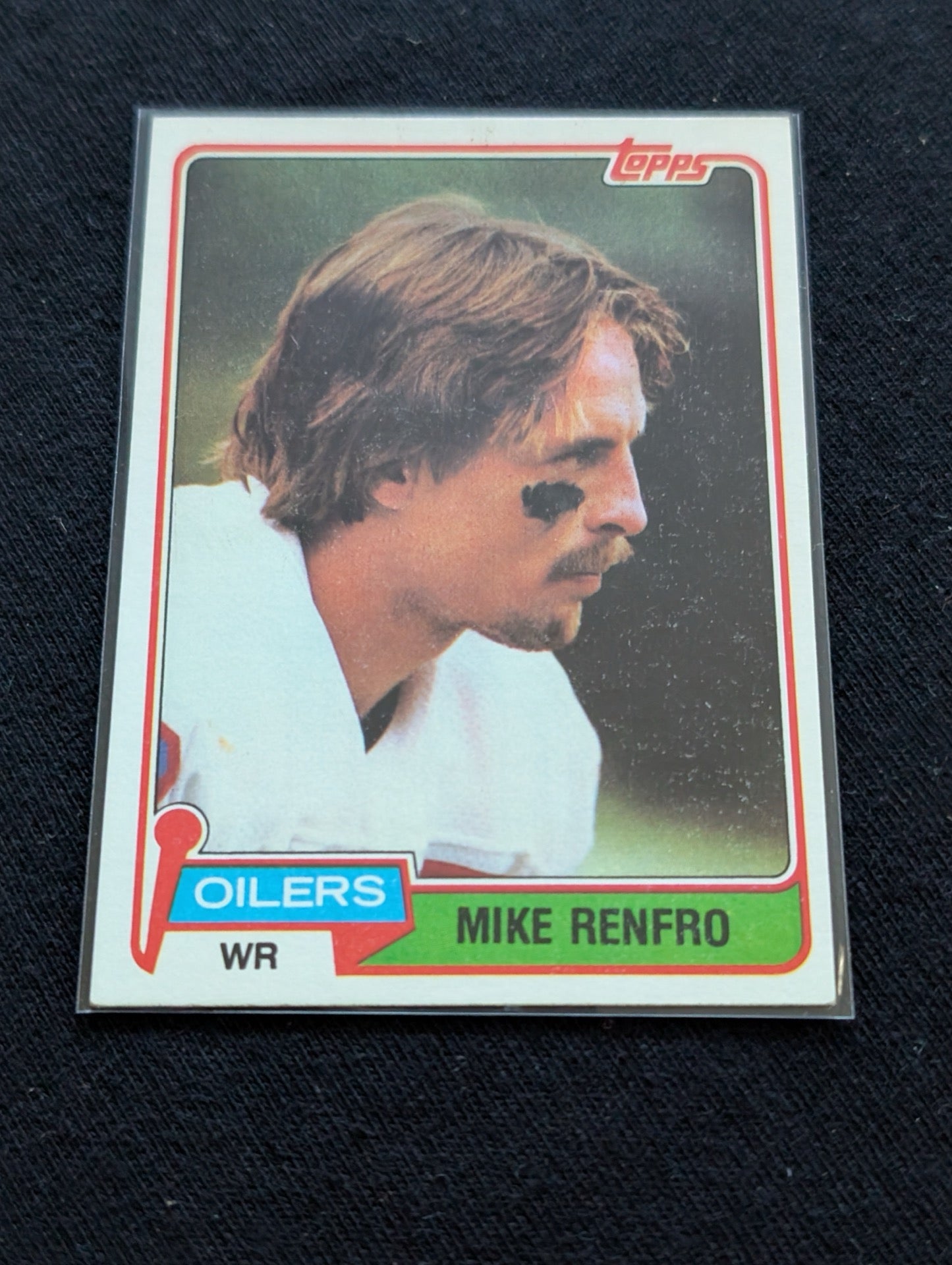 Mike Renfro Houston Oilers Vintage Topps Lot (2) 1980 & 1981 WR