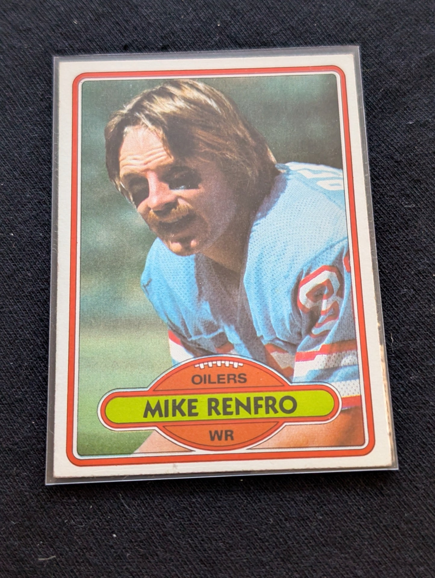 Mike Renfro Houston Oilers Vintage Topps Lot (2) 1980 & 1981 WR