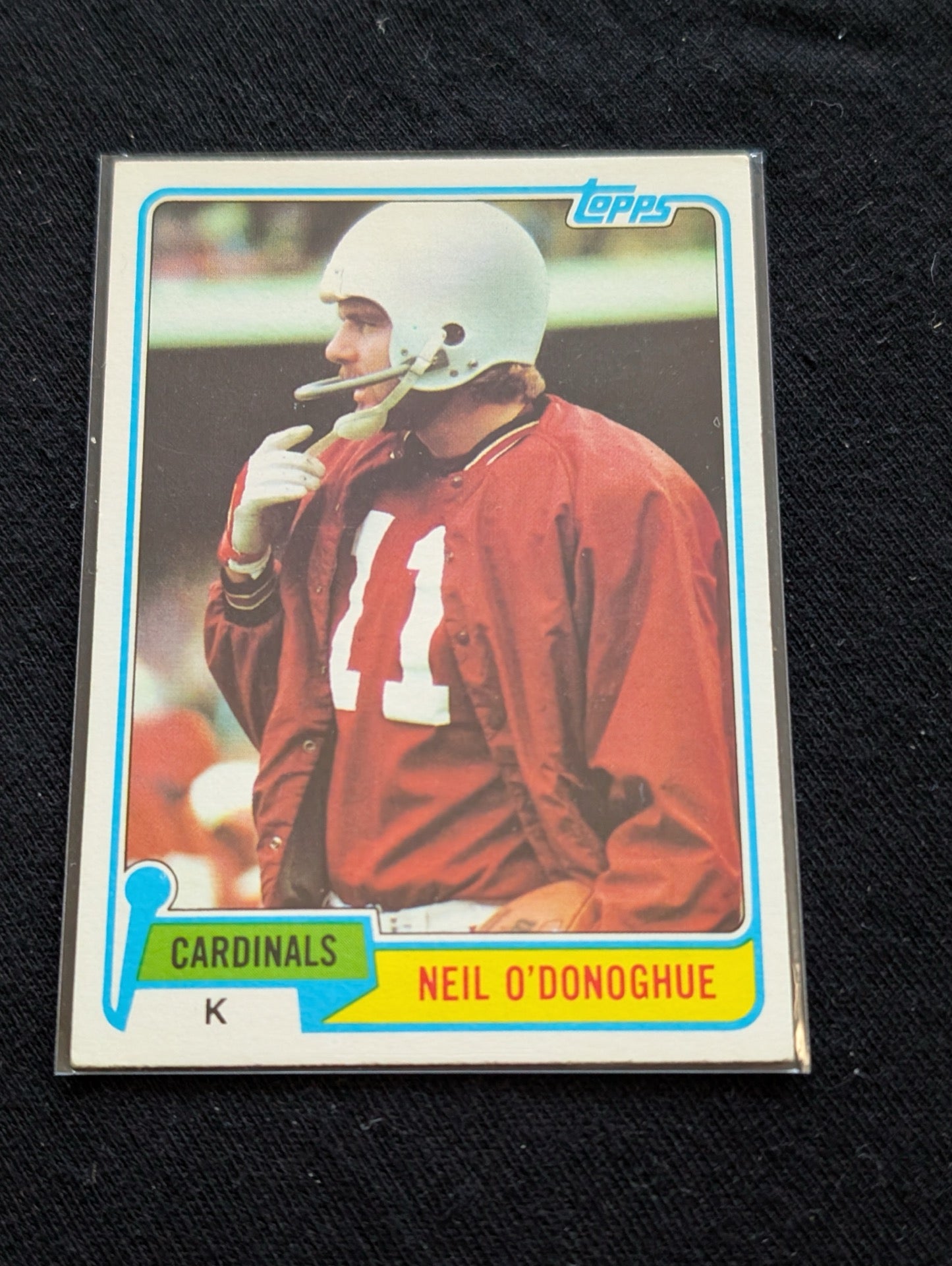 Neil O'Donoghue Kicker Vintage Topps Lot (2) 1980 Cardinals & 1981 Bucs