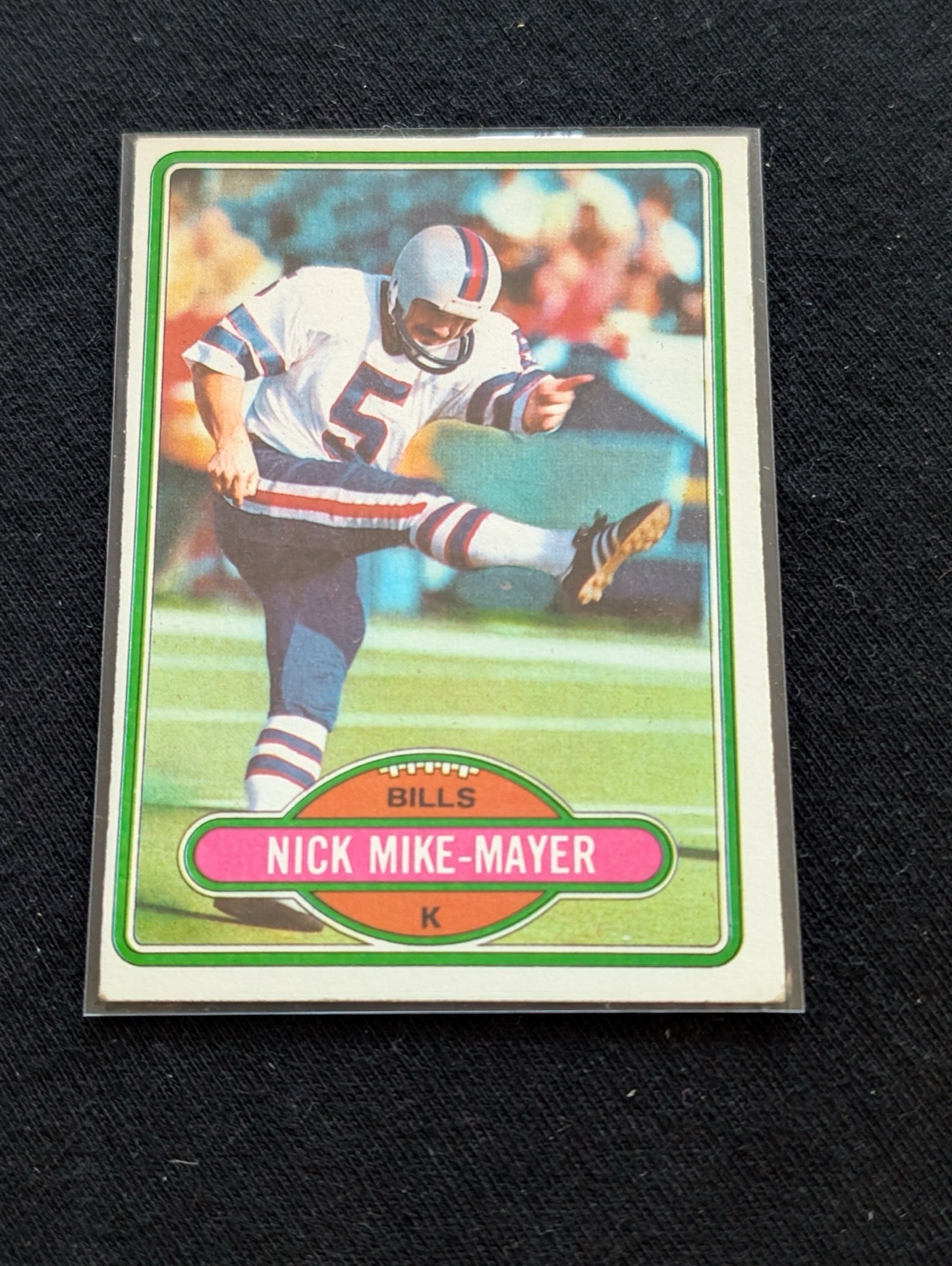 Nick Mike-Mayer Bills Kicker Vintage Topps Lot (2) 1980 & 1981 Pro Bowl