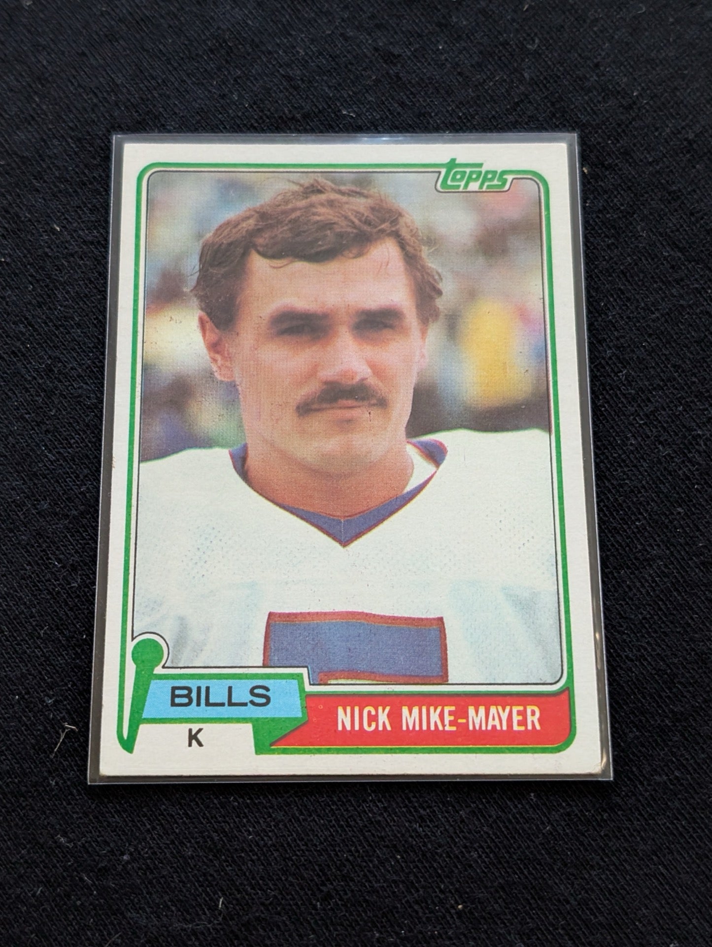 Nick Mike-Mayer Bills Kicker Vintage Topps Lot (2) 1980 & 1981 Pro Bowl