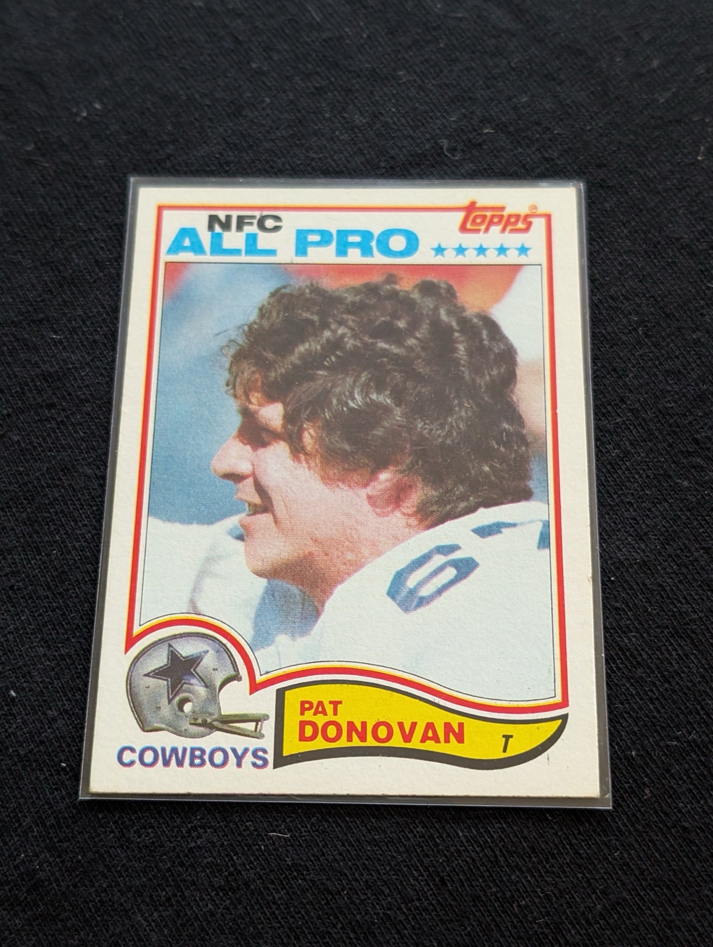 Pat Donovan Cowboys Legend Vintage Topps All-Pro Lot (2) 1981 & 1982