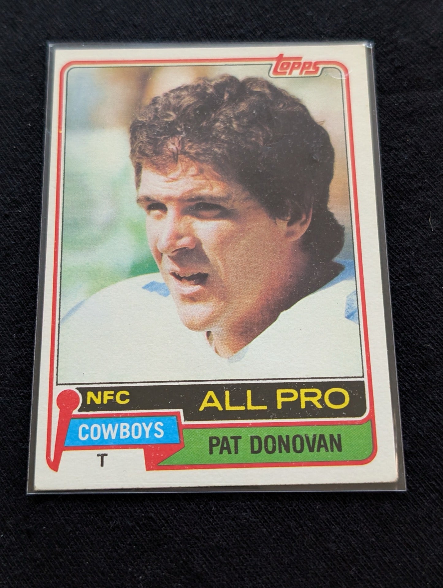 Pat Donovan Cowboys Legend Vintage Topps All-Pro Lot (2) 1981 & 1982