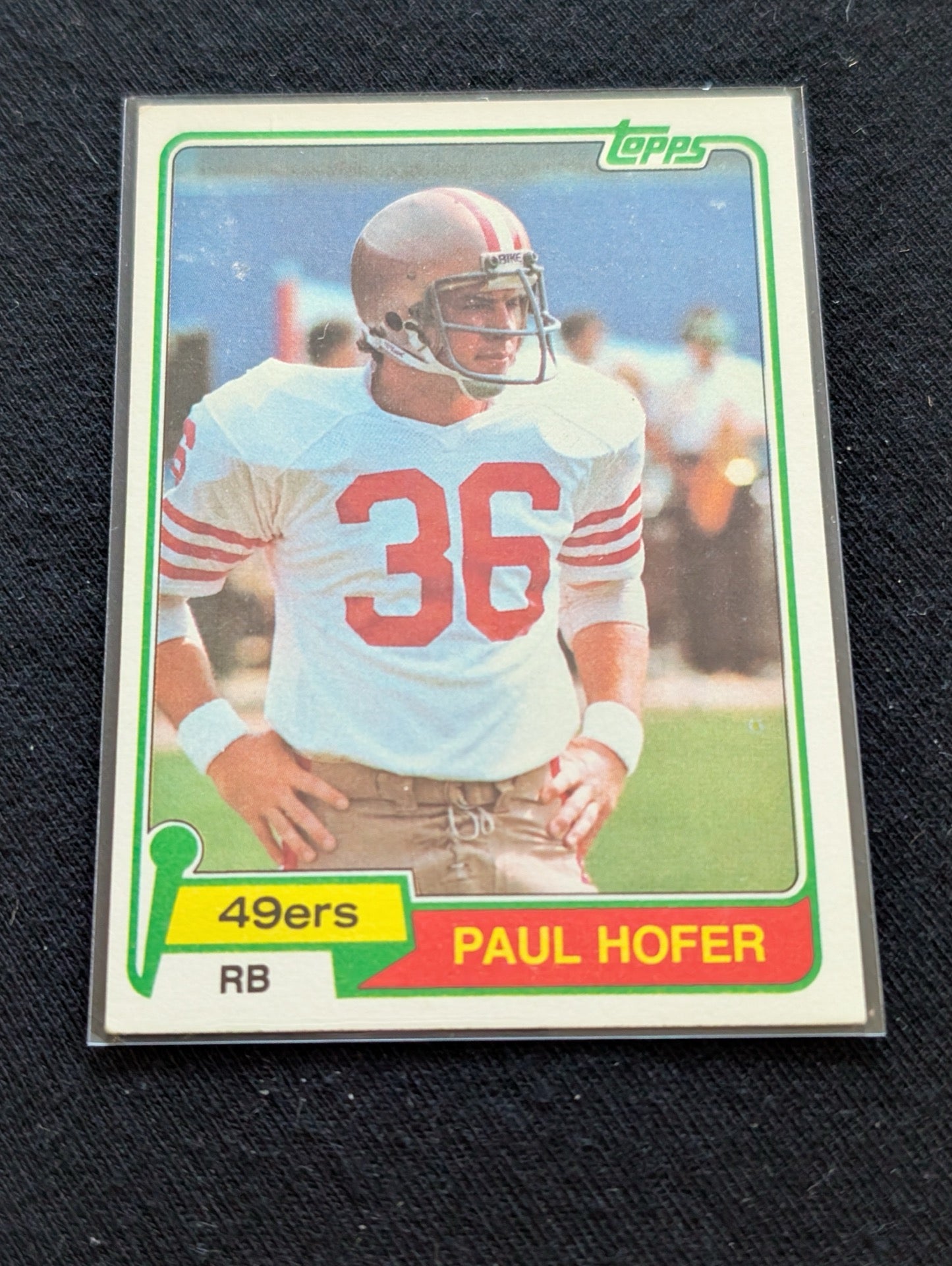 Paul Hofer San Francisco 49ers Vintage Topps Lot (2) 1980 & 1981 RB