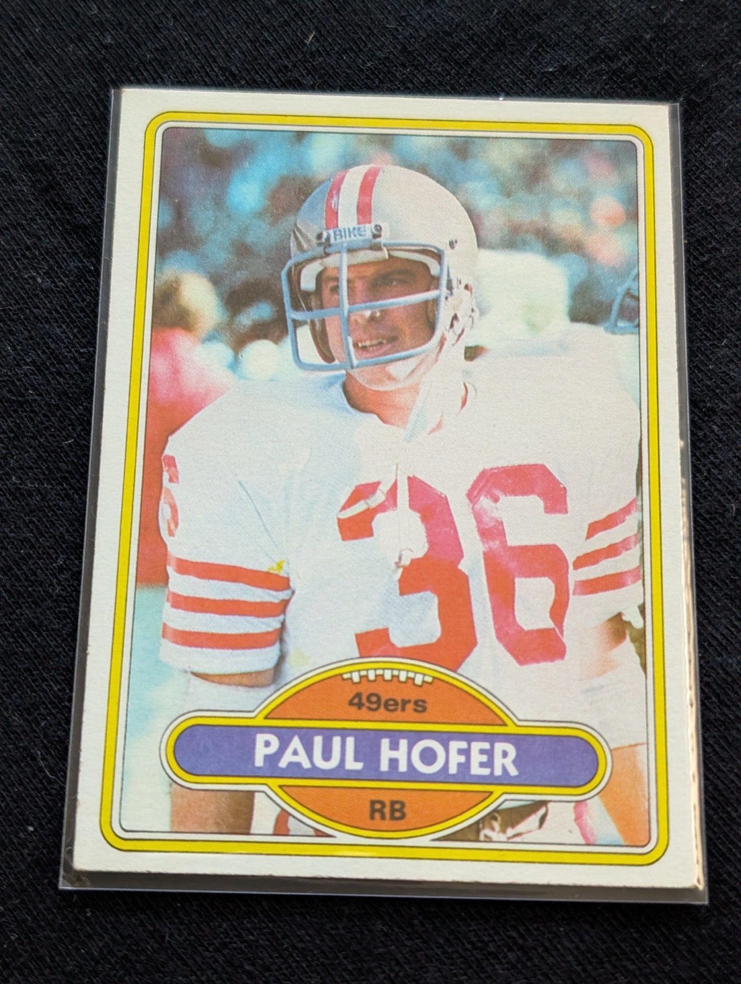 Paul Hofer San Francisco 49ers Vintage Topps Lot (2) 1980 & 1981 RB