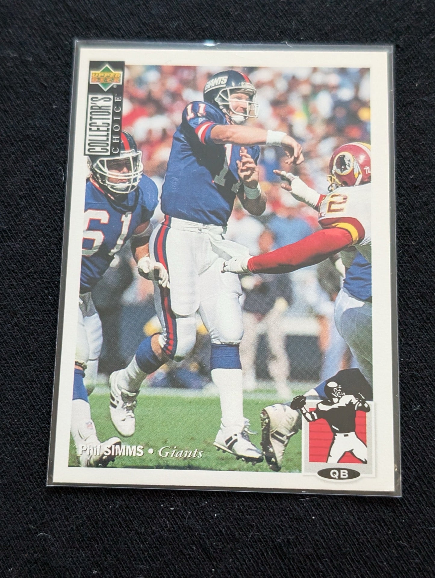 Phil Simms Giants Legend Lot (2) 1990 Topps & 1994 Collector's Choice SB MVP