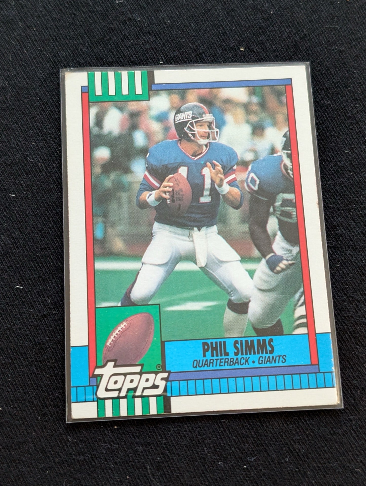 Phil Simms Giants Legend Lot (2) 1990 Topps & 1994 Collector's Choice SB MVP