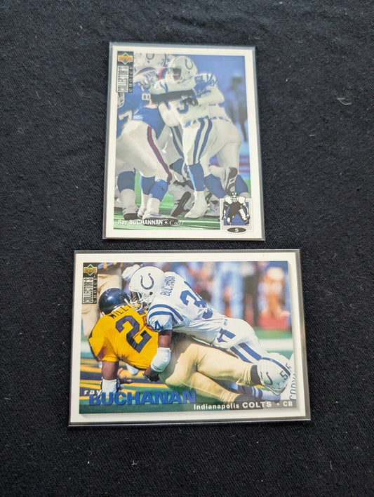 Ray Buchanan Colts CB Lot (2) 1994 & 1995 Collector's Choice Pro Bowler