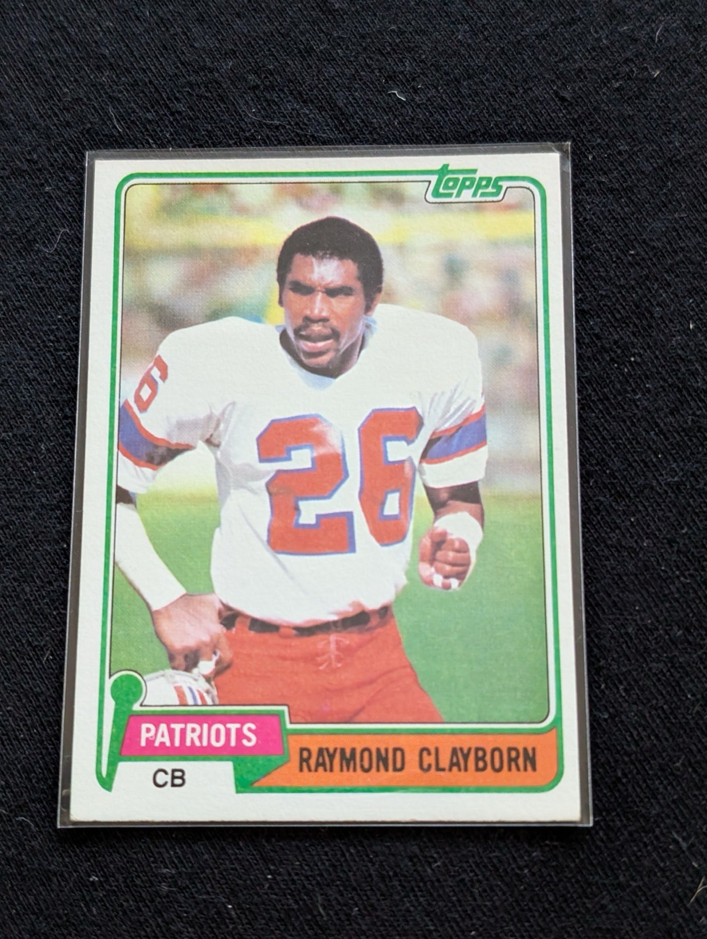 Raymond Clayborn Patriots Legend Vintage Topps Lot (2) 1980 & 1981 Pro Bowl CB