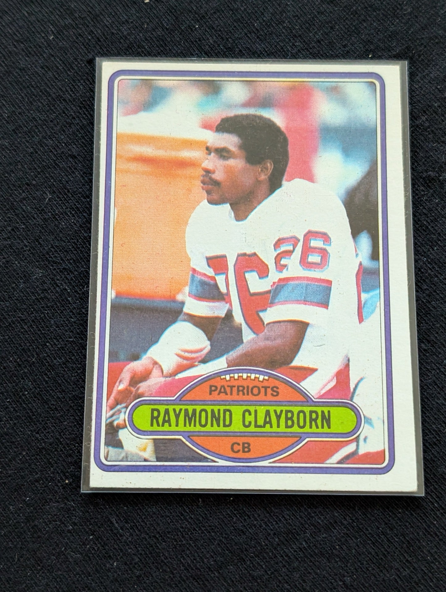 Raymond Clayborn Patriots Legend Vintage Topps Lot (2) 1980 & 1981 Pro Bowl CB