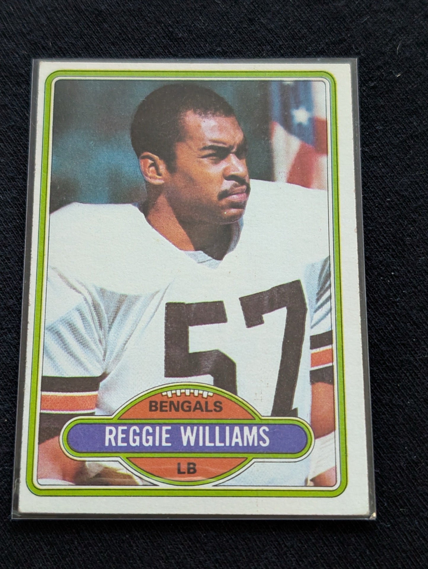 Reggie Williams Bengals Vintage Topps Lot (2) 1980 & 1981 Man of the Year LB