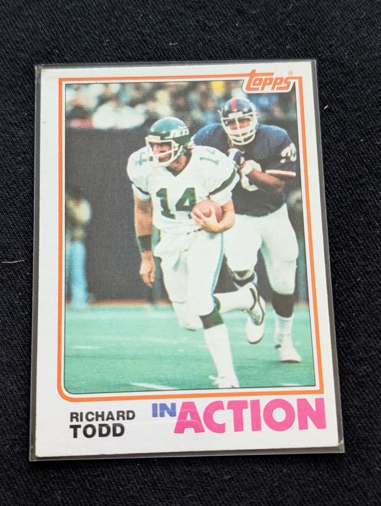 Richard Todd New York Jets QB Vintage Topps Lot (3) 1980 1981 1982 In Action